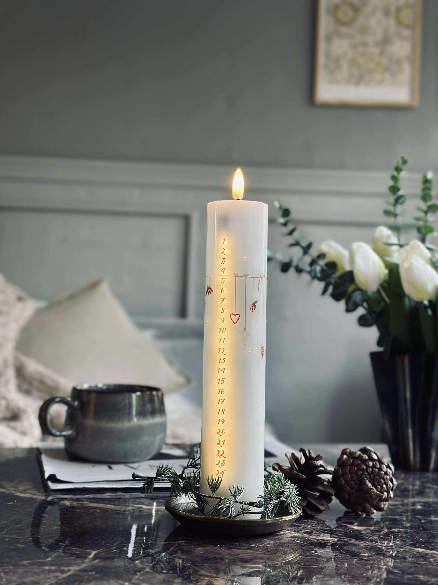 LED Kalenderkerze TWINKLE inkl. Fernbedienung