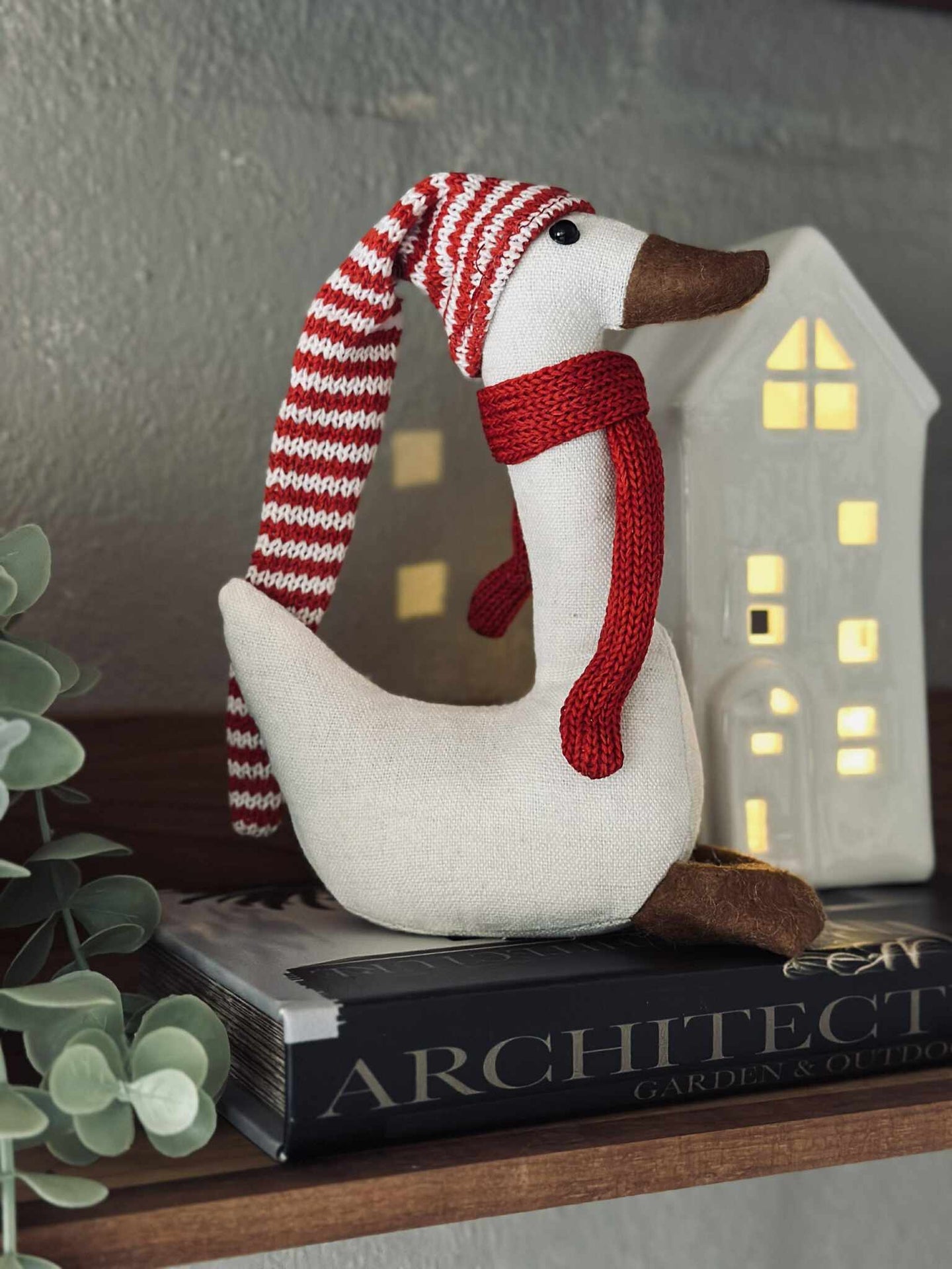 Weihnachtsente mit roter Mütze - Mini