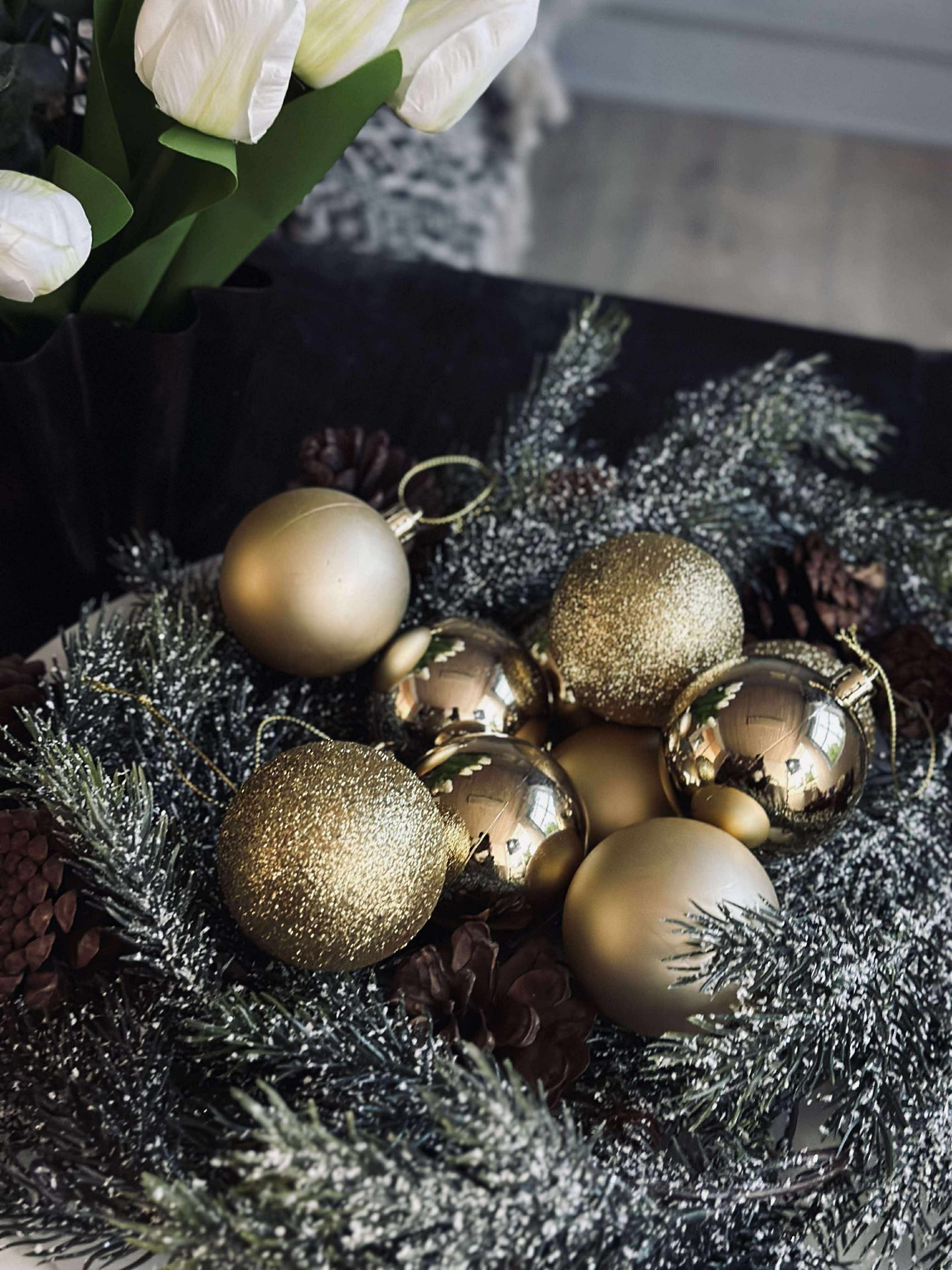 Weihnachtskugeln Gold - 10 Stk.