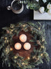 Weihnachtskranz mit Licht - Ohne Schnee
