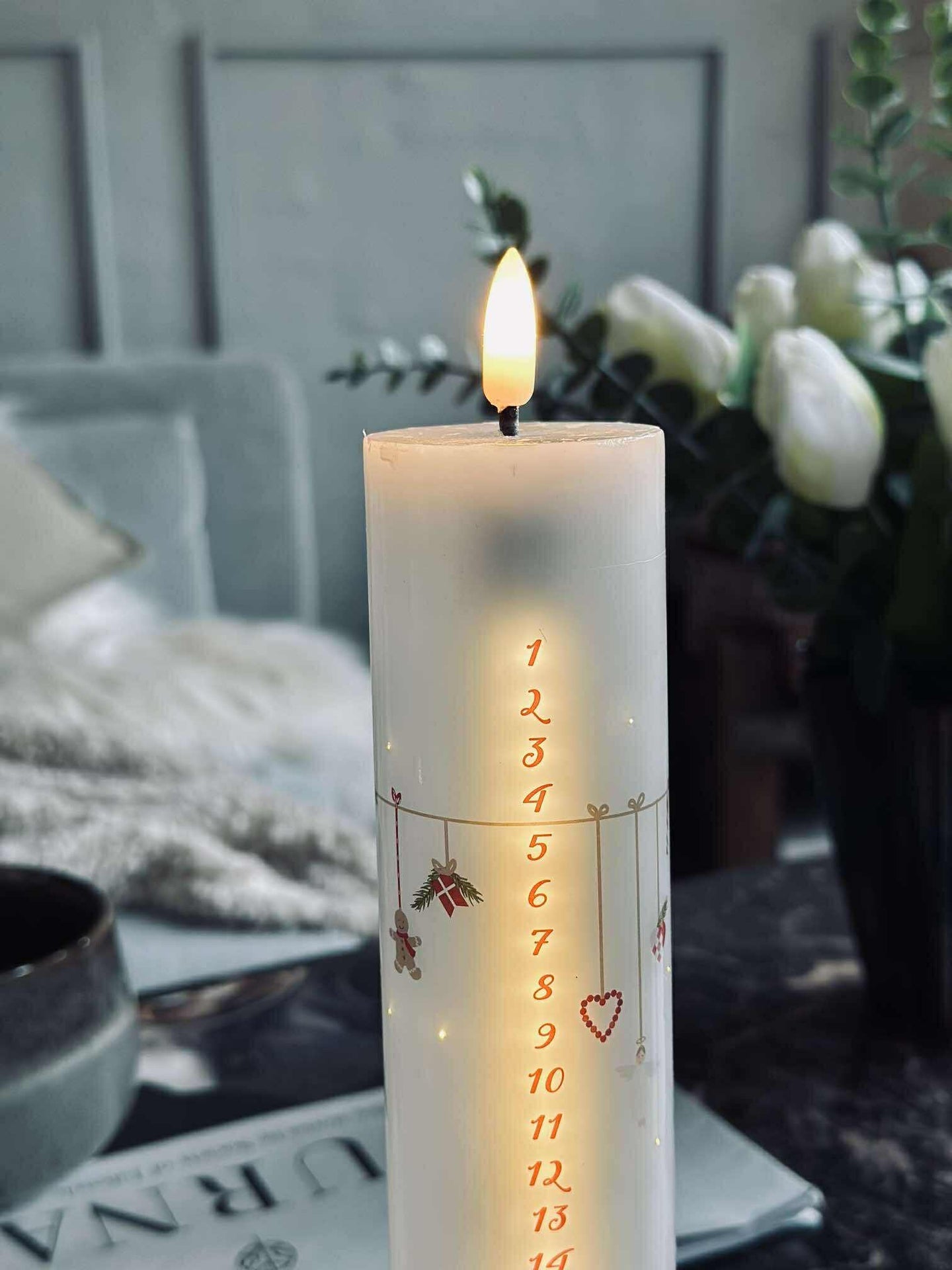 LED Kalenderkerze TWINKLE inkl. Fernbedienung