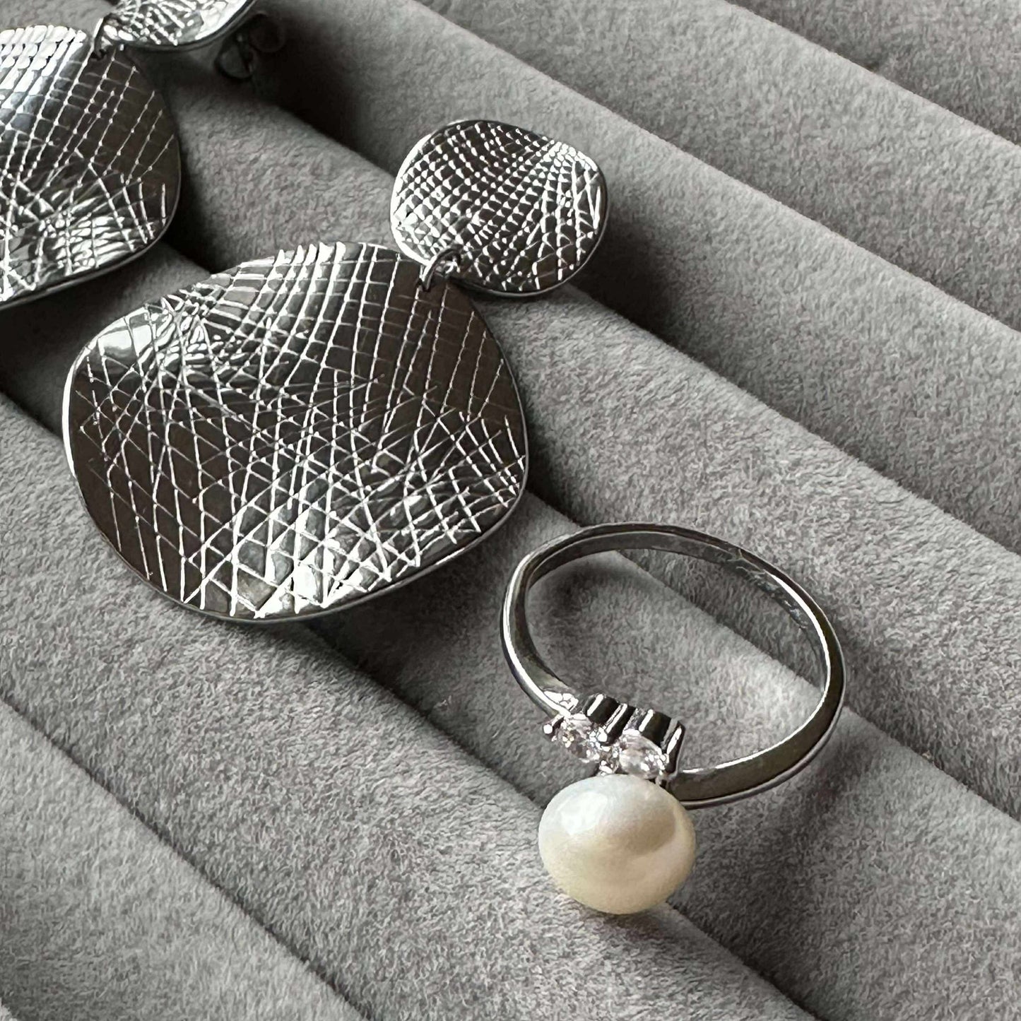Ring Rini - Verstellbar mit Süßwasserperlen