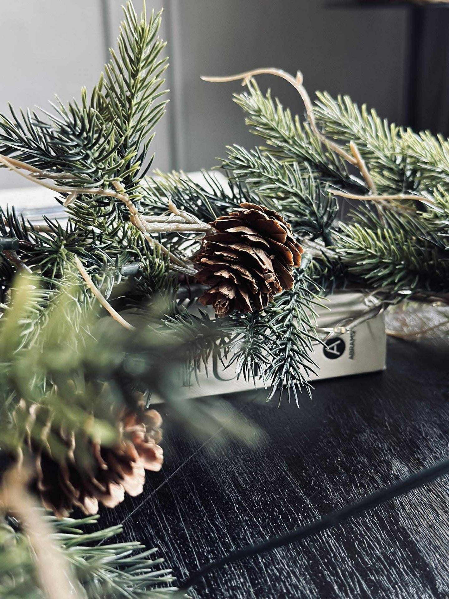 Weihnachtskranz mit Licht - Ohne Schnee