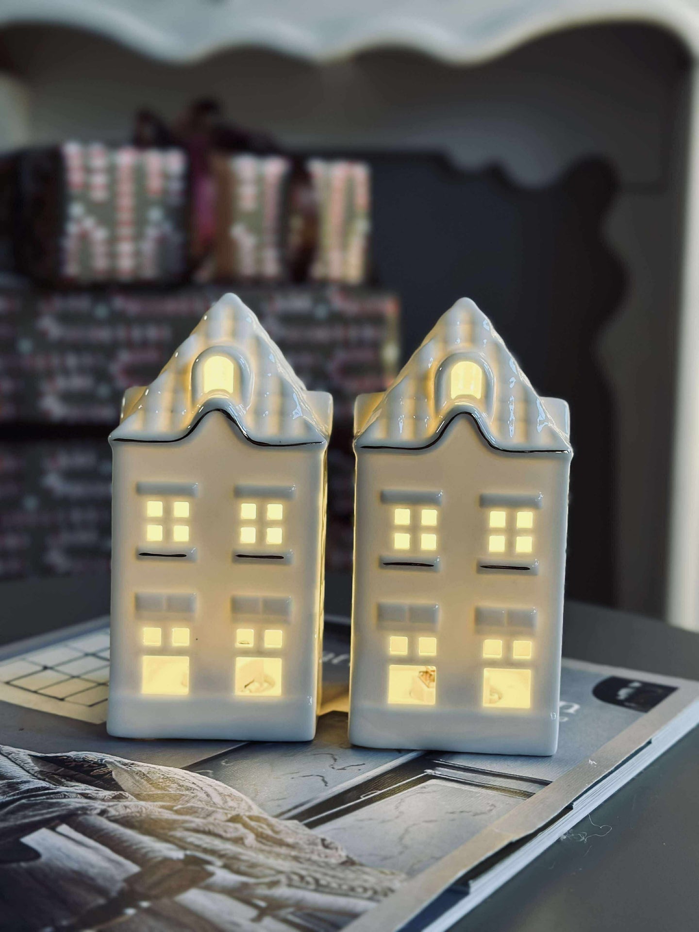 Lichthaus mit LED - Porzellan