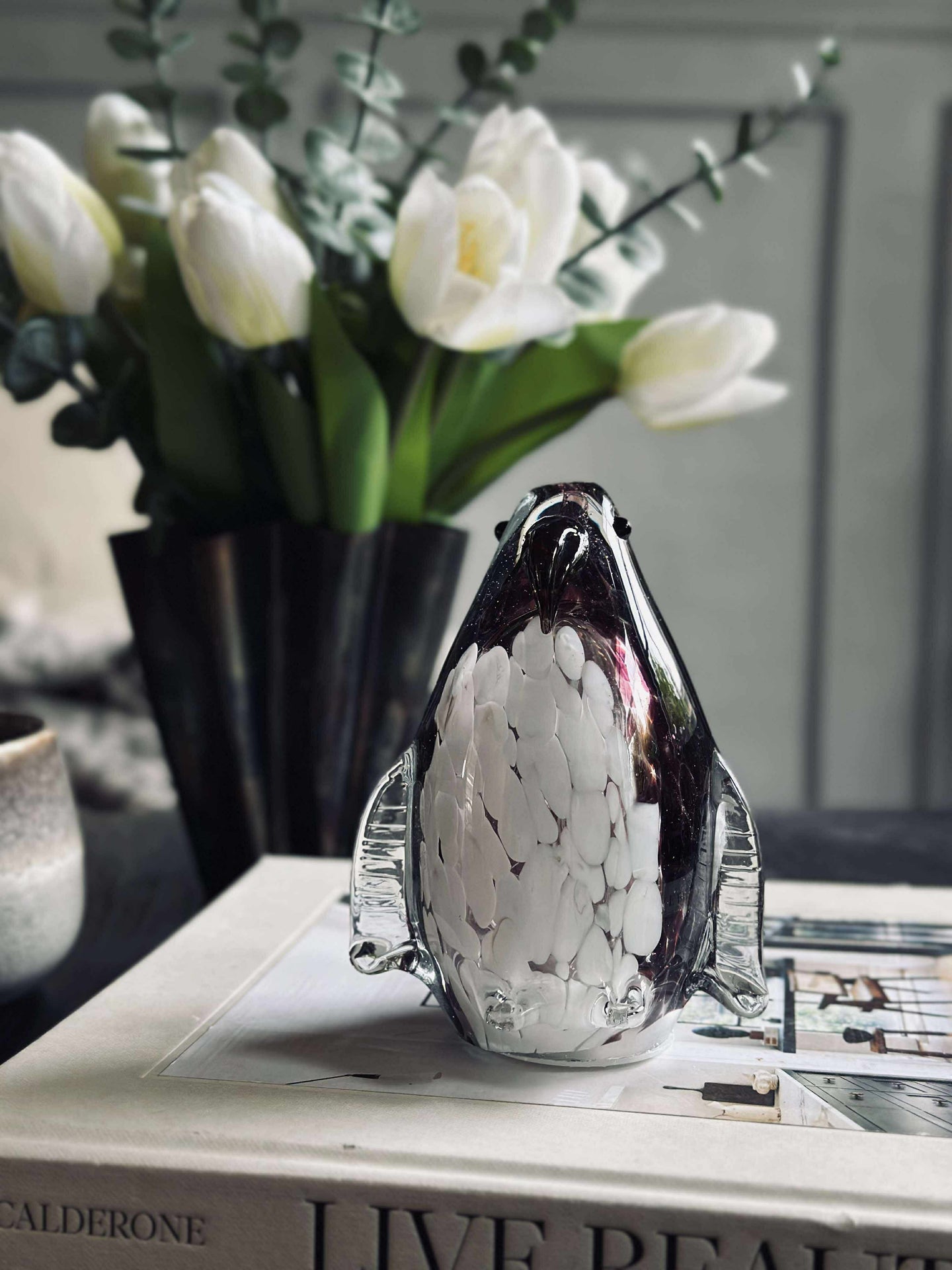 Pinguin mit LED-Licht