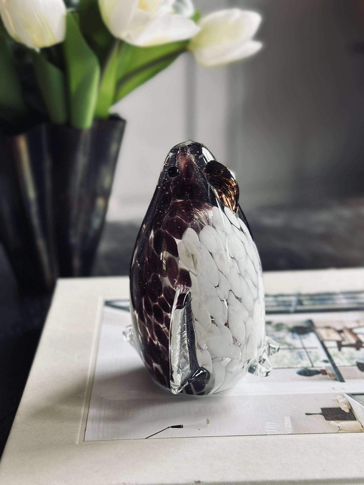 Pinguin mit LED-Licht