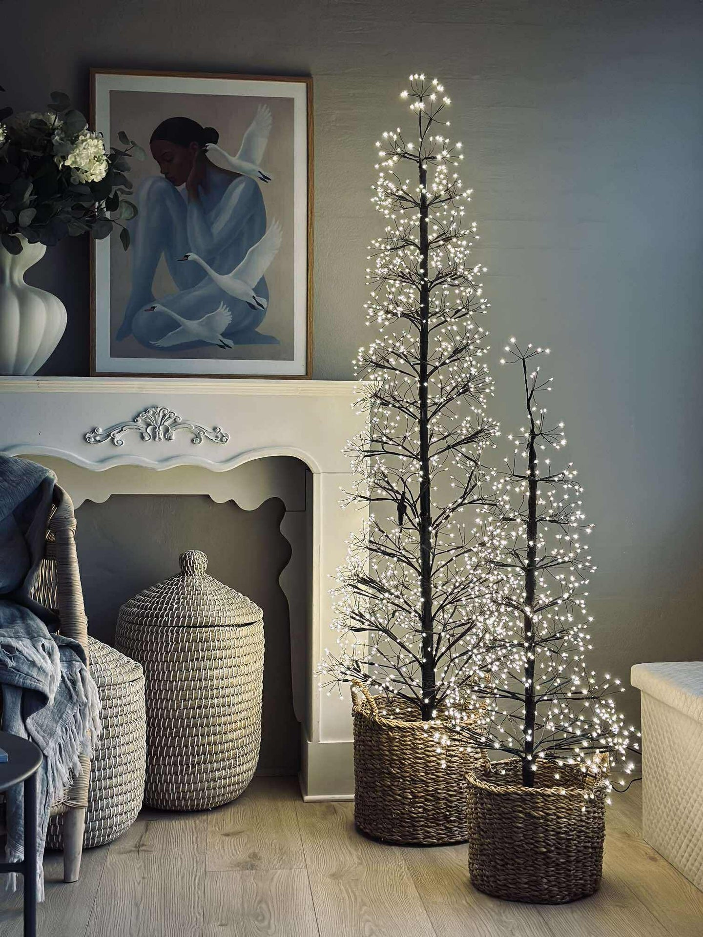 Weihnachtsbaum mit 1600 LED-Lichtern - Schwarz