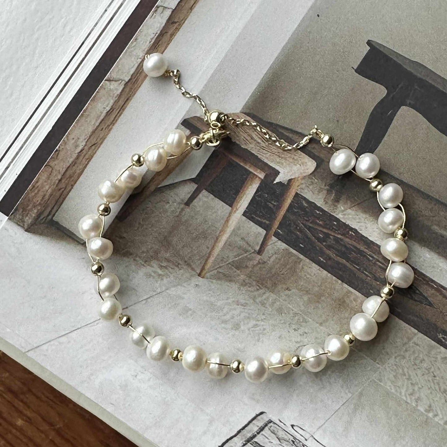 Armband Miko - mit echten Süßwasserperlen