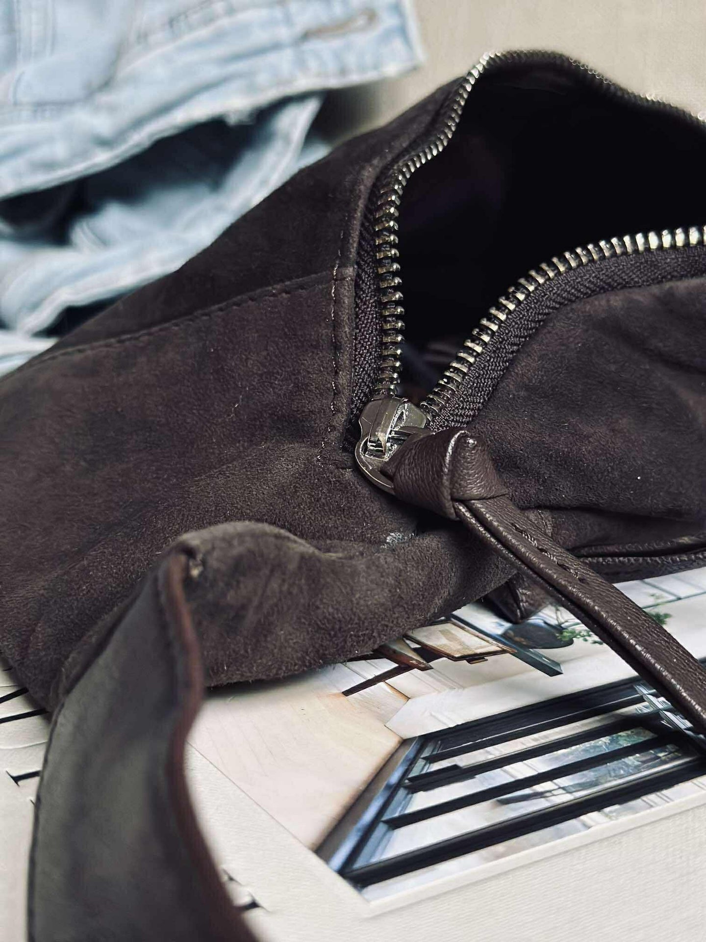 Gürteltasche JUNE Wildleder - Coffee Brown
