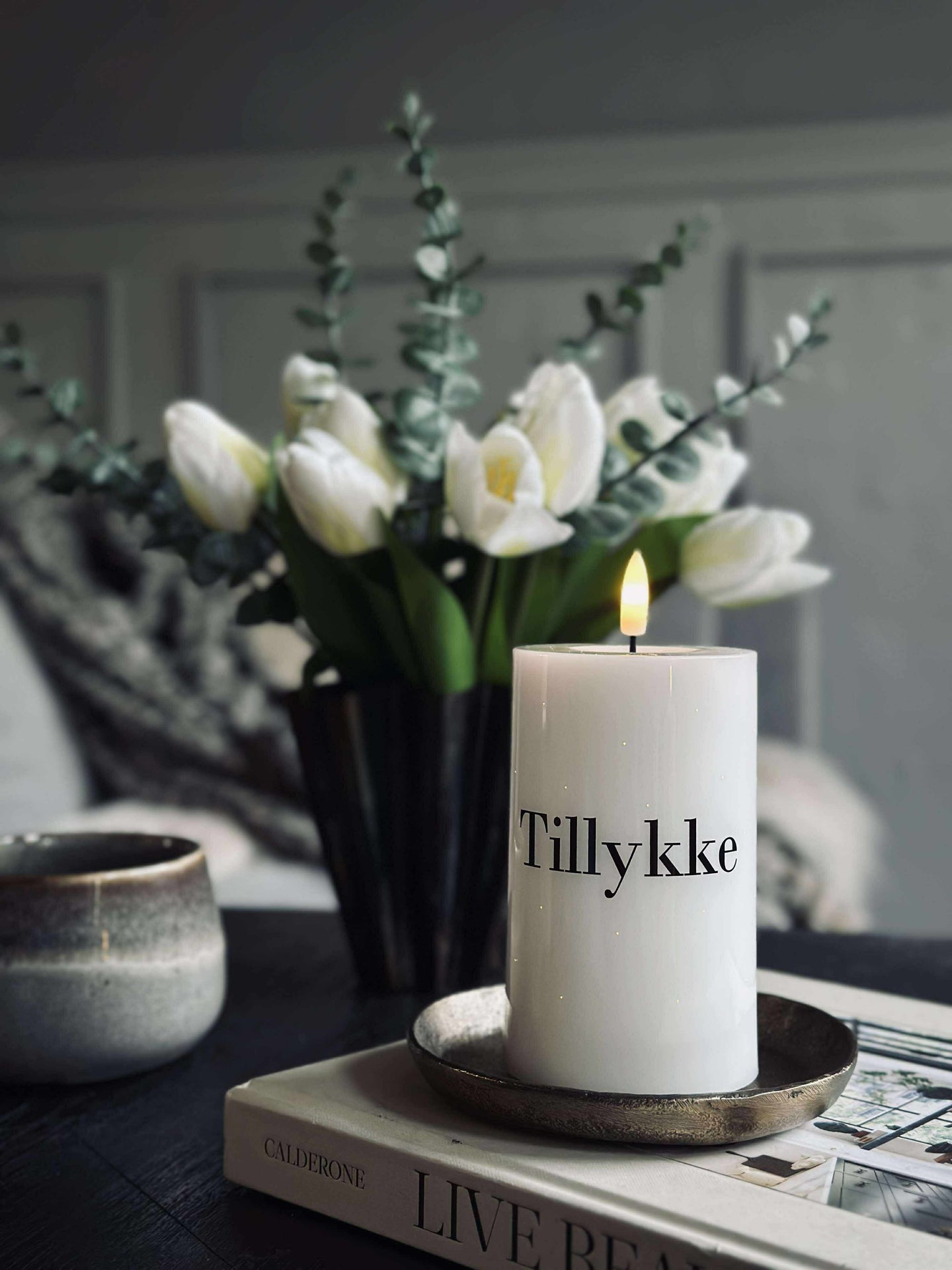 LED Blockkerze TWINKLE - Tillykke