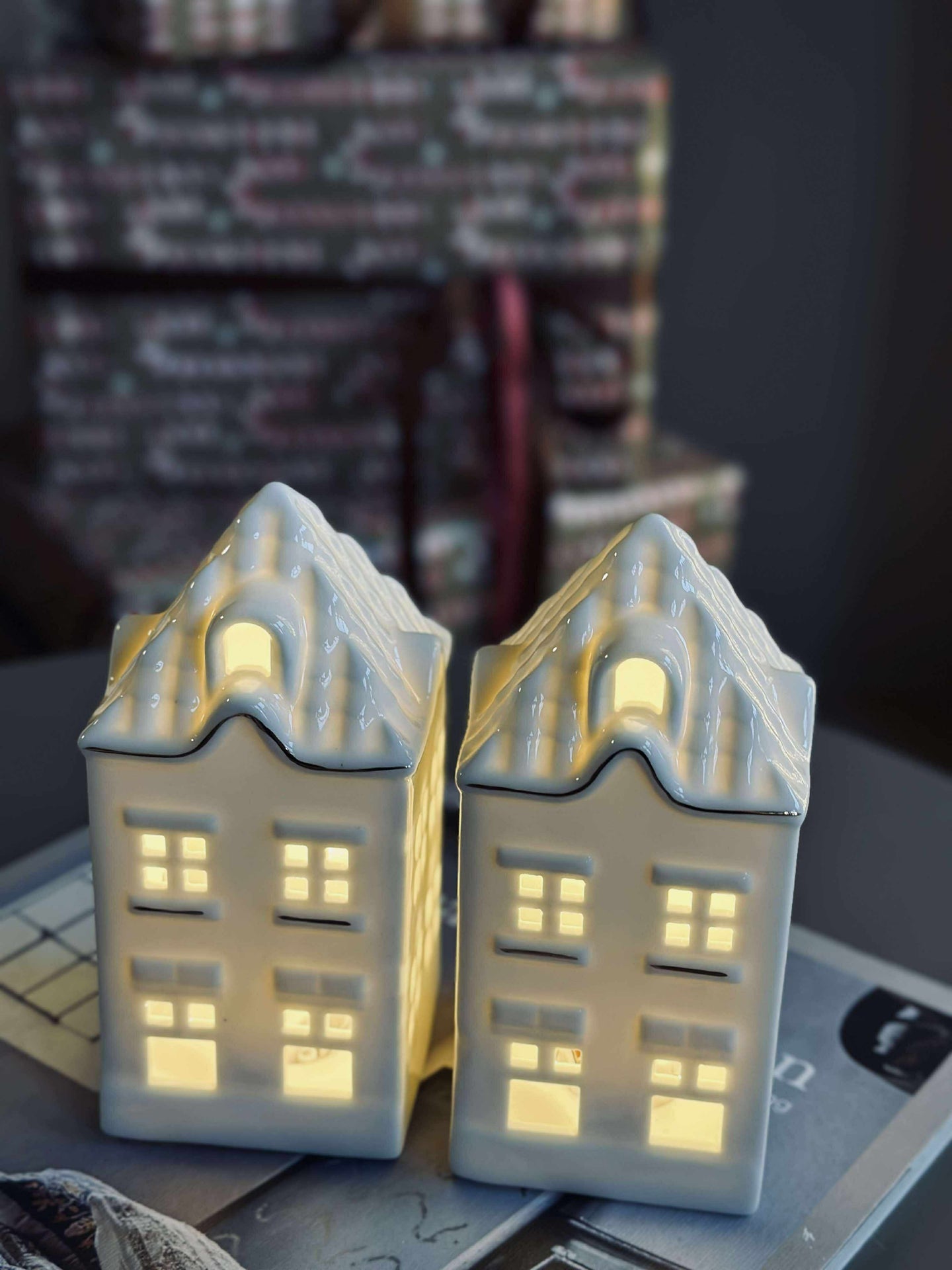 Lichthaus mit LED - Porzellan