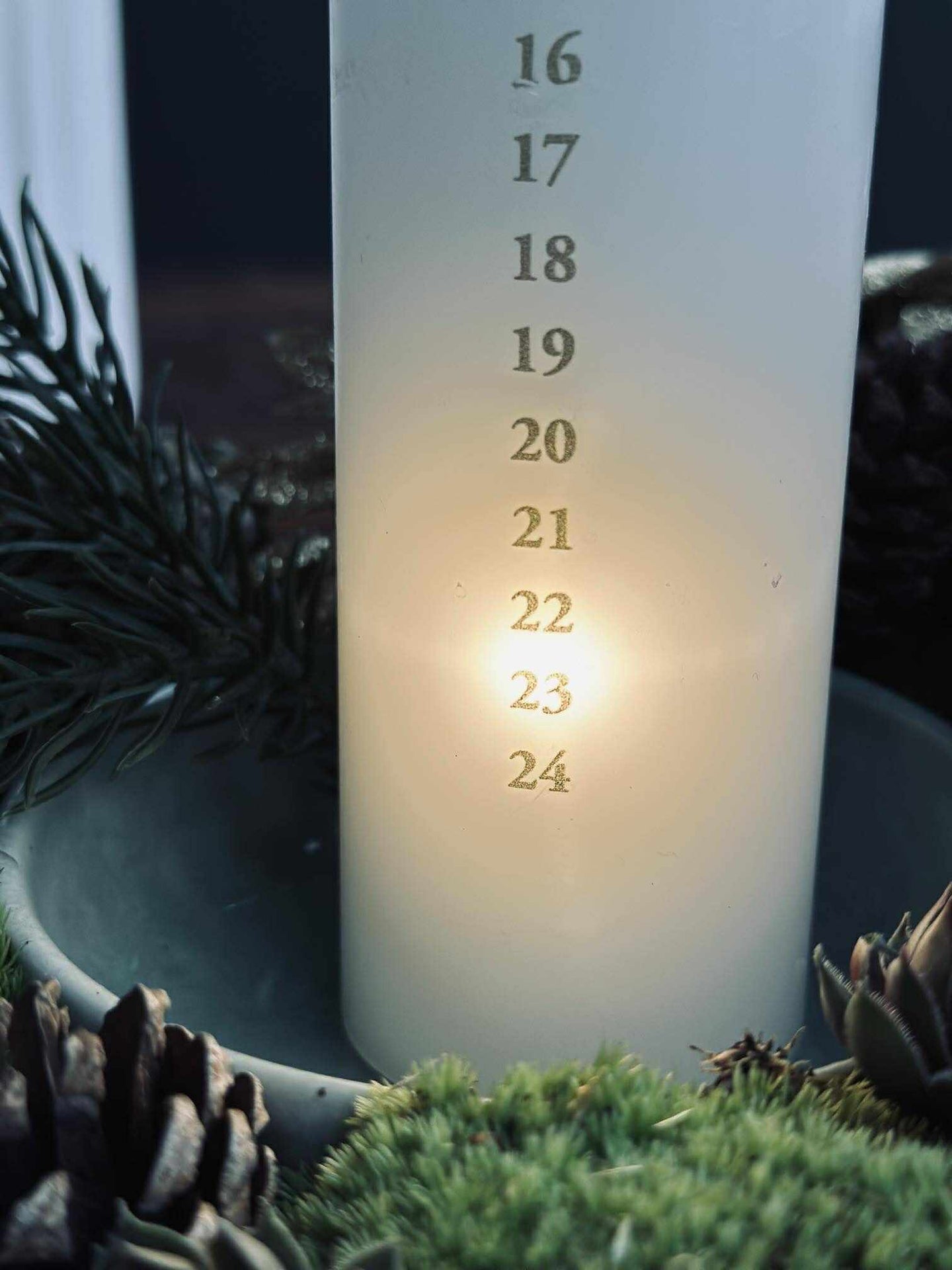 LED Kalenderkerze inkl. Fernbedienung