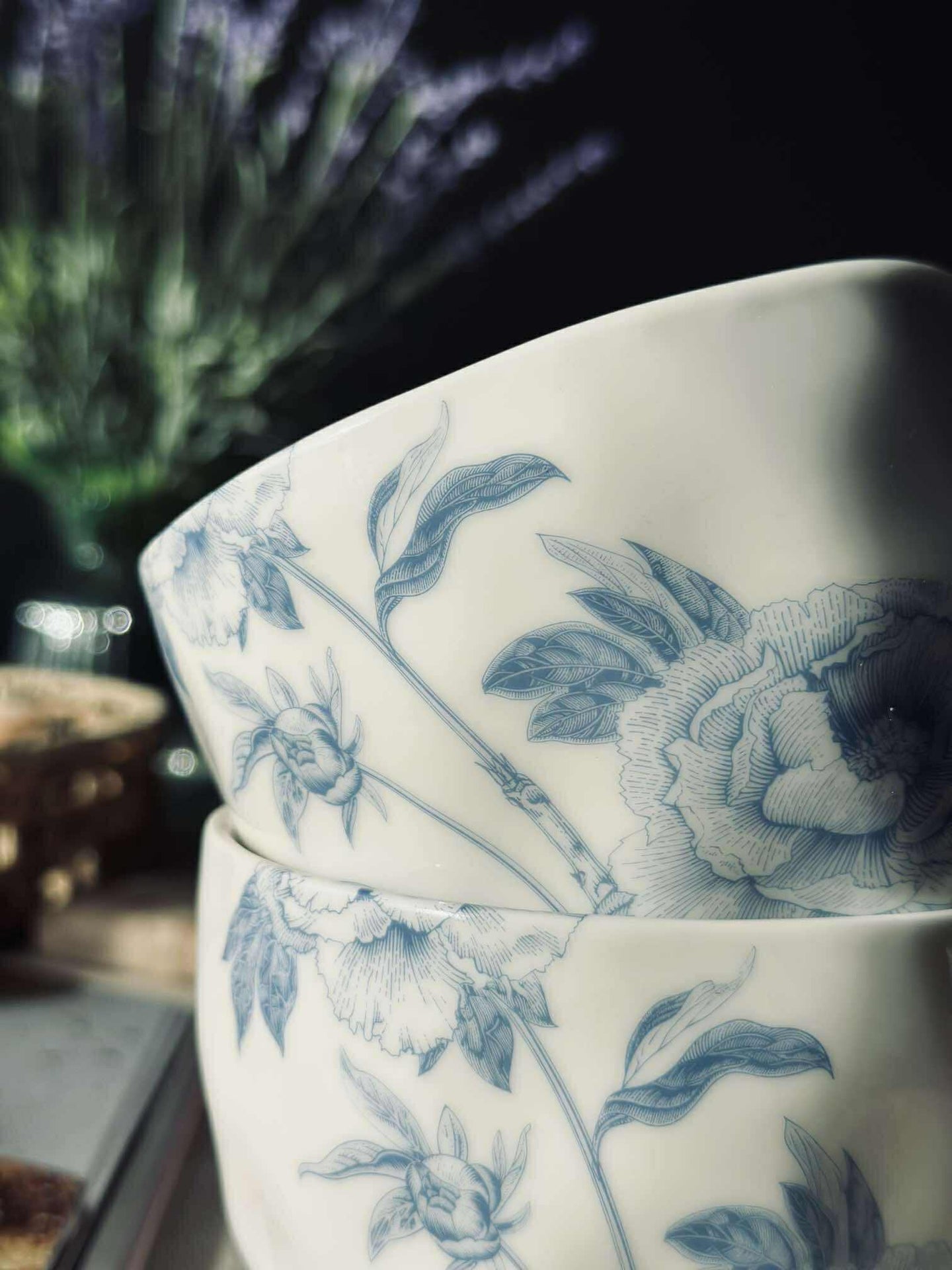 Becher Flora Blau