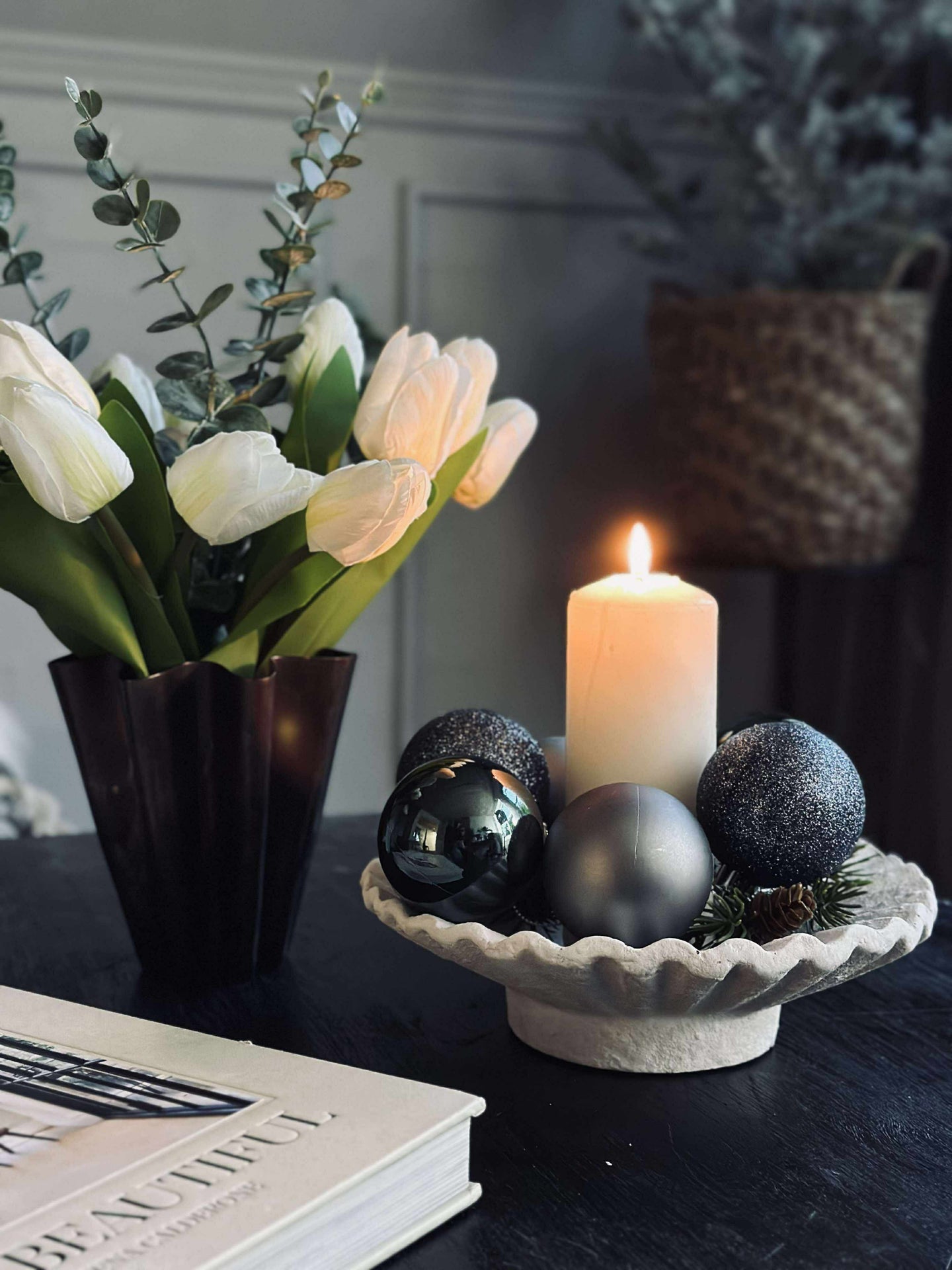 Weihnachtskugeln Navy - 10 Stk.