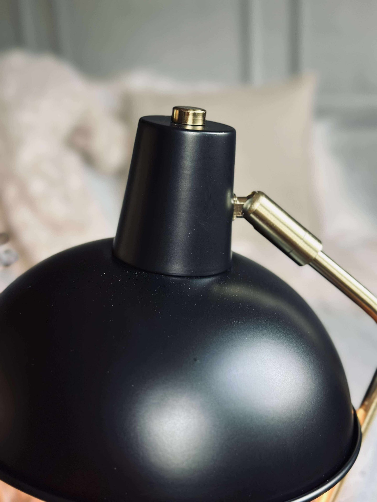 Tischlampe Retro - Schwarz / Gold