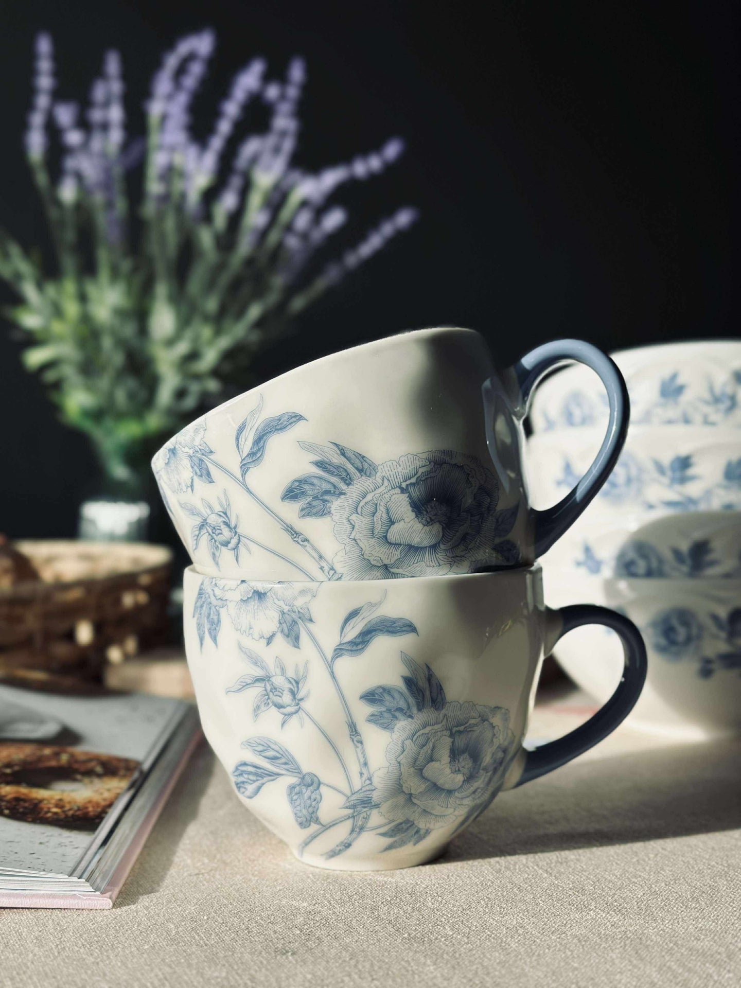 Becher Flora Blau