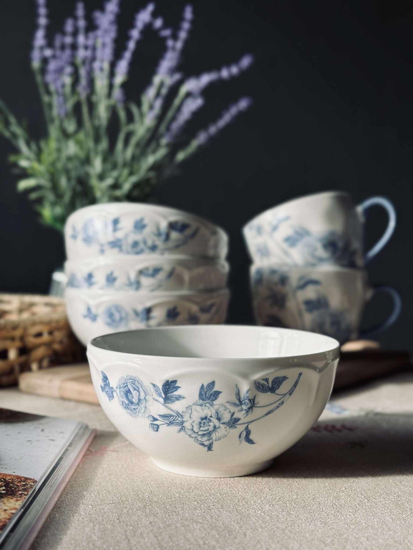 Becher Flora Blau