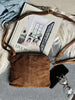 Crossbody-Clutch ALICE - Veloursleder caramel