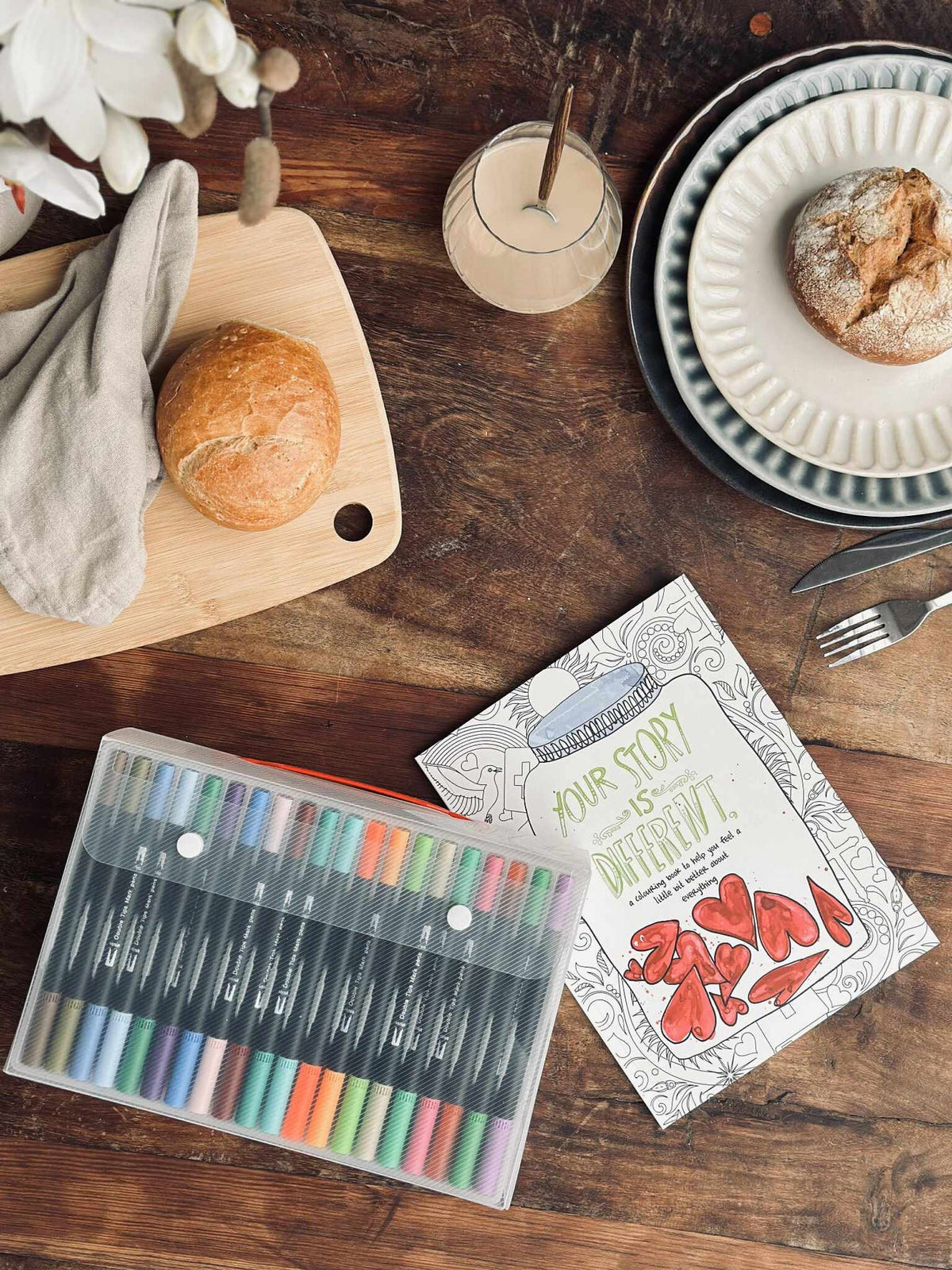 120 doppelseitige wasserbasierte Brushpens