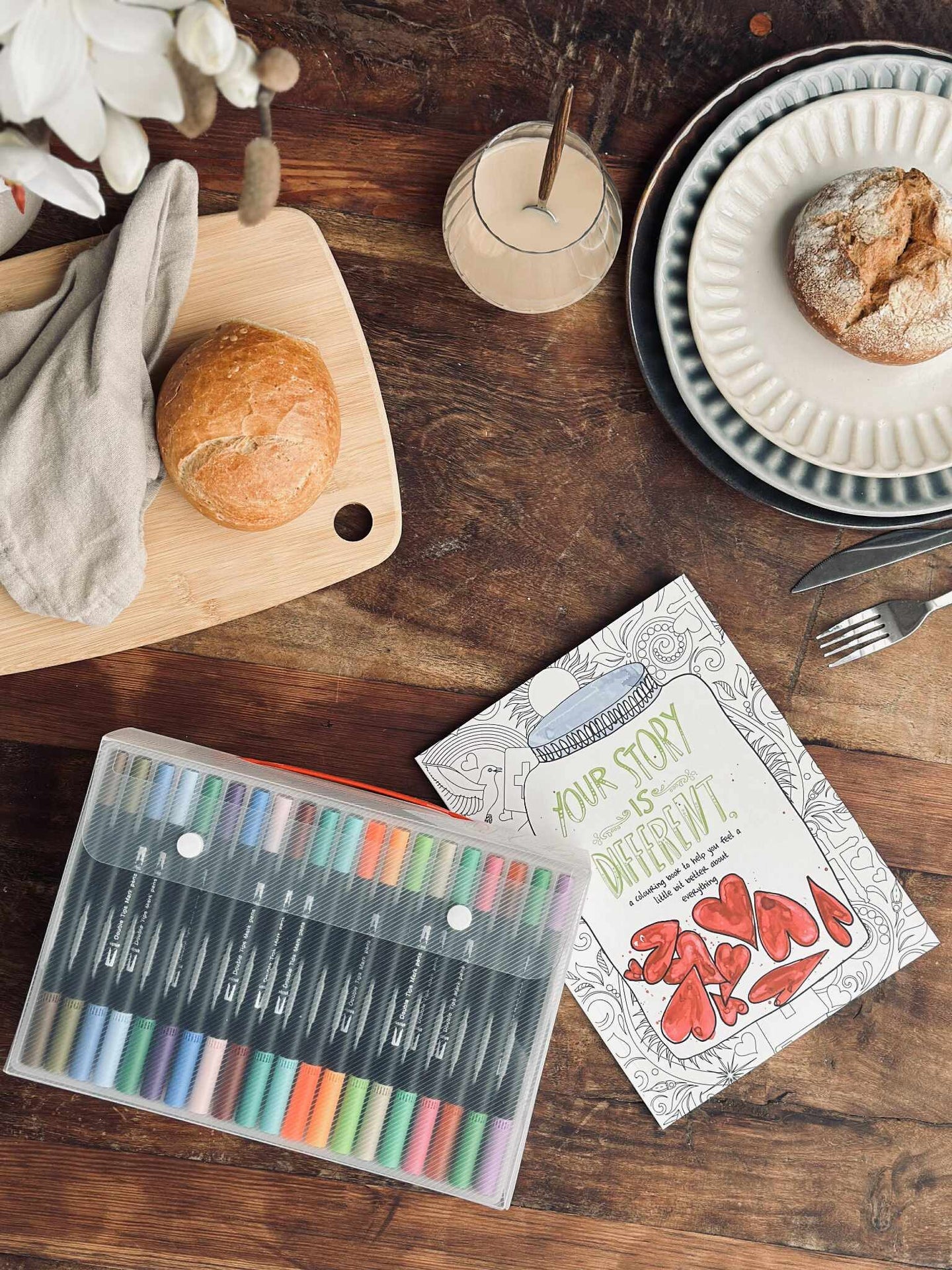 120 doppelseitige wasserbasierte Brushpens