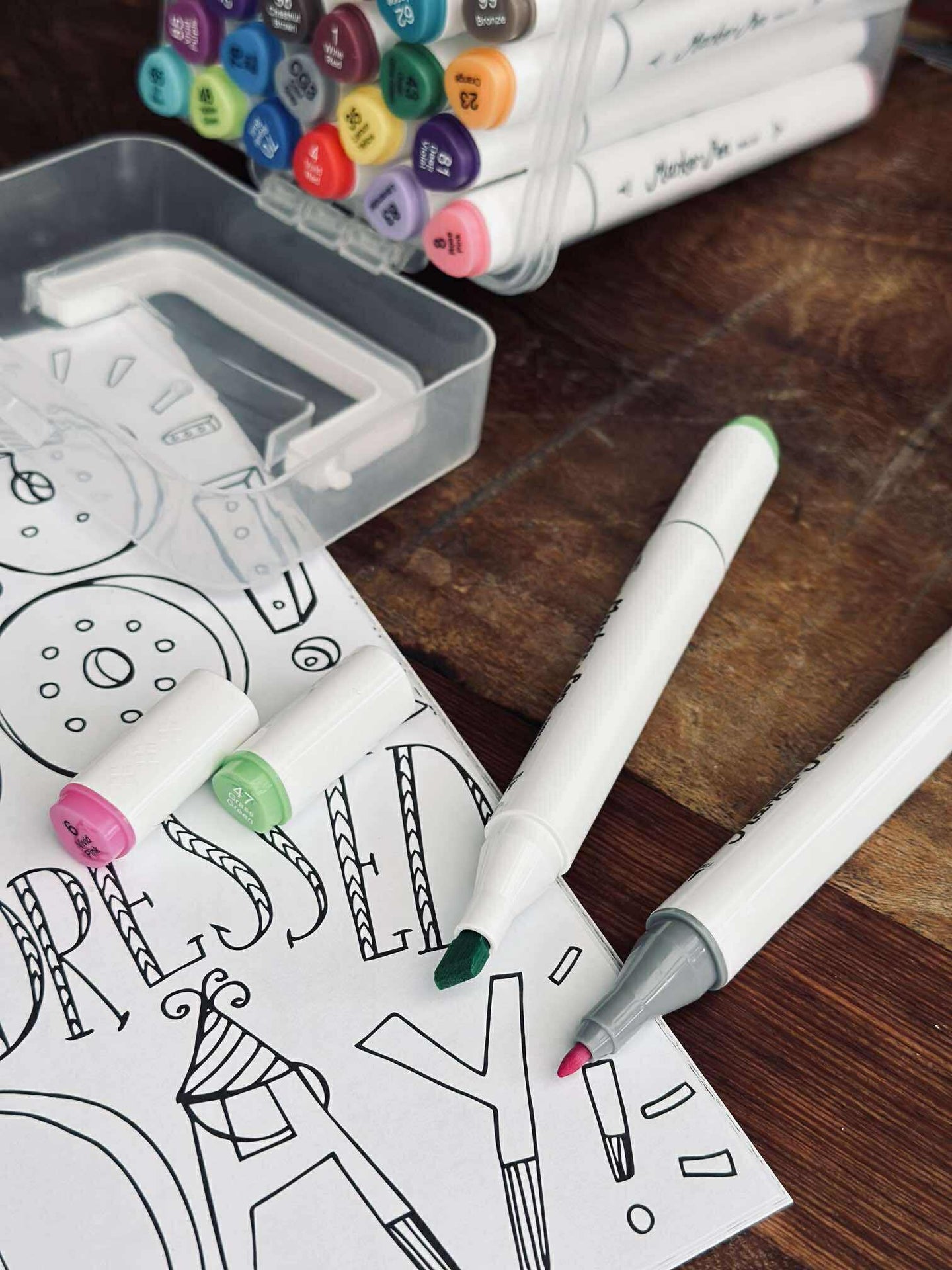 24 doppelte Marker - Wasserbasierte Twinmarker