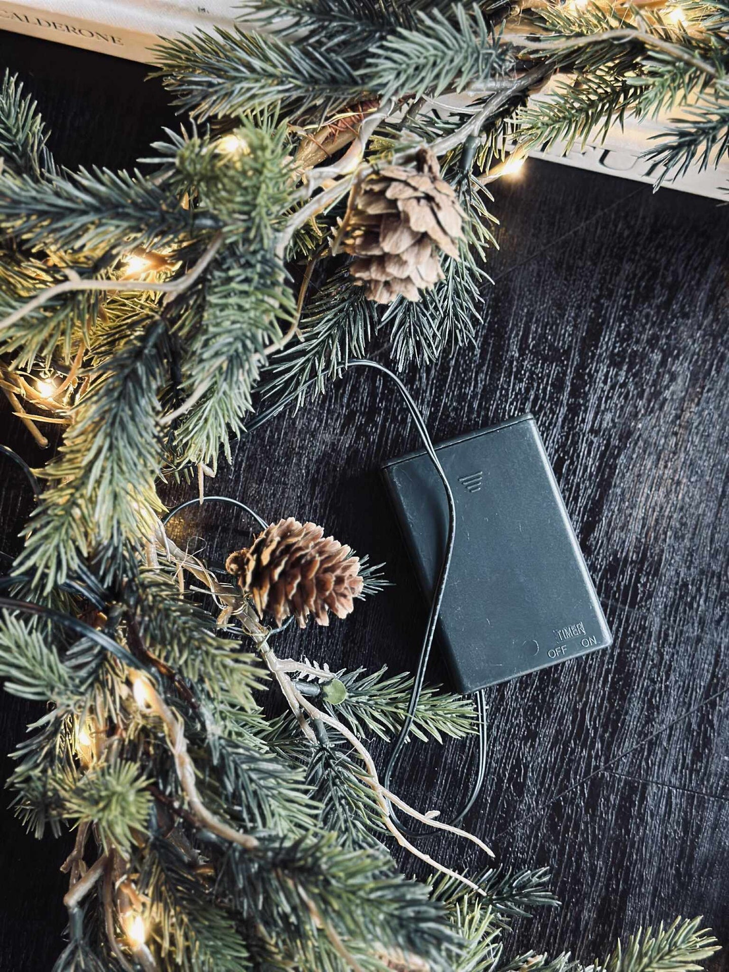 Weihnachtskranz mit Licht - Ohne Schnee