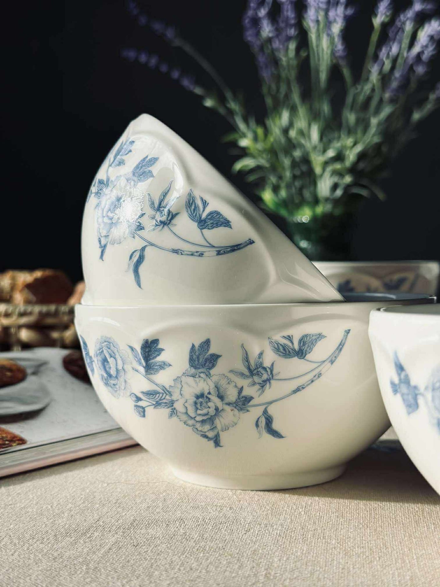 Schale Flora Blau