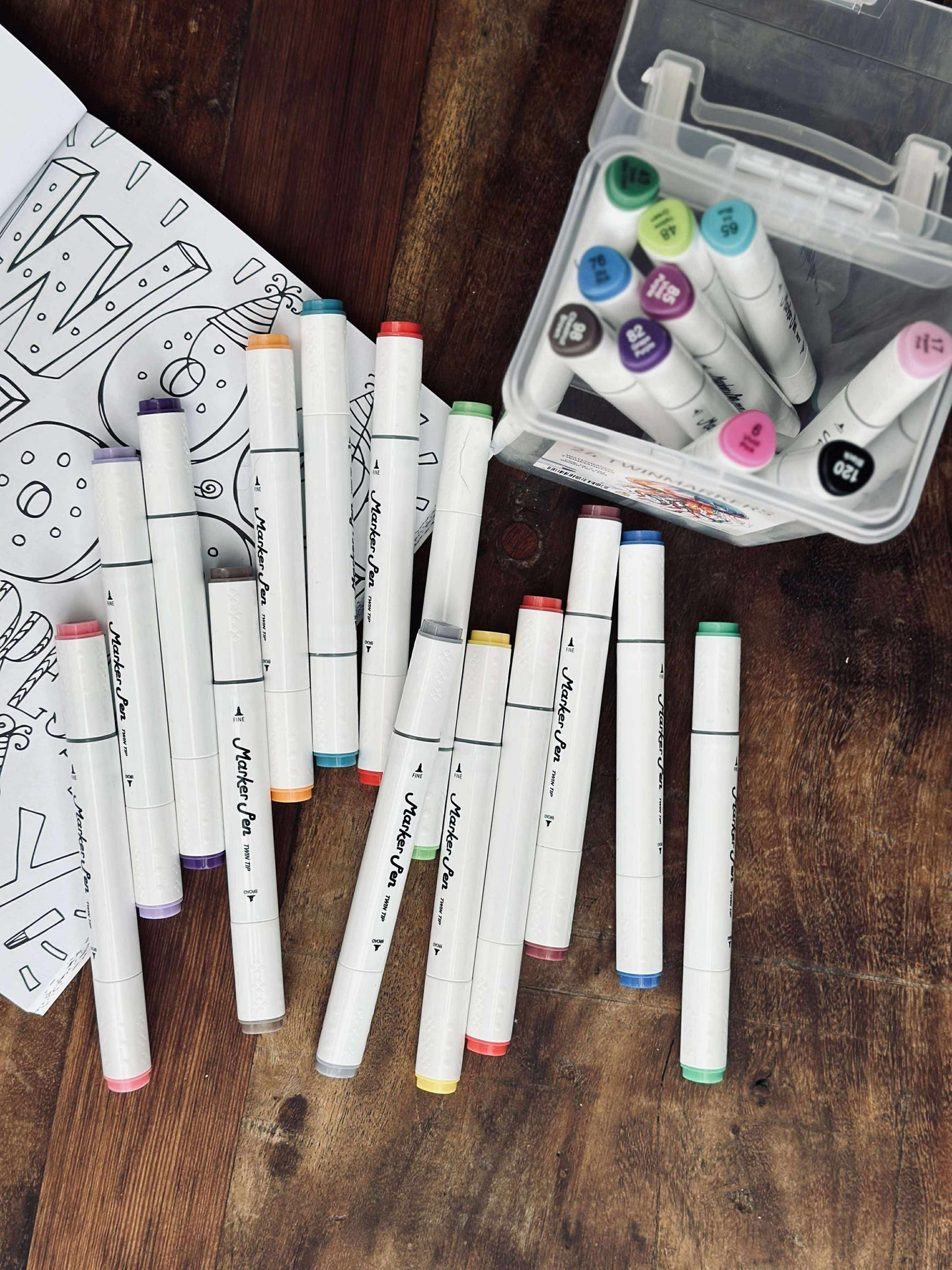 24 doppelte Marker - Wasserbasierte Twinmarker