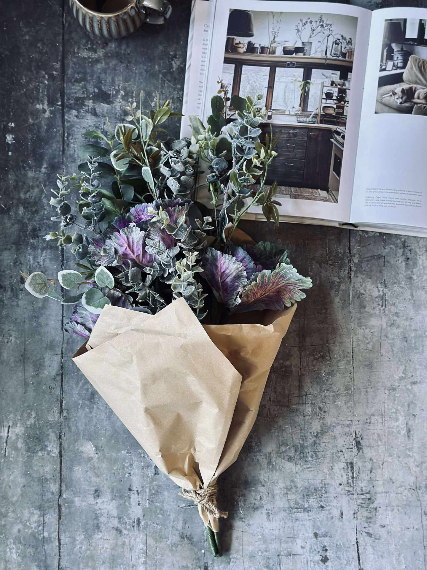 Bouquet - Grün / Lila