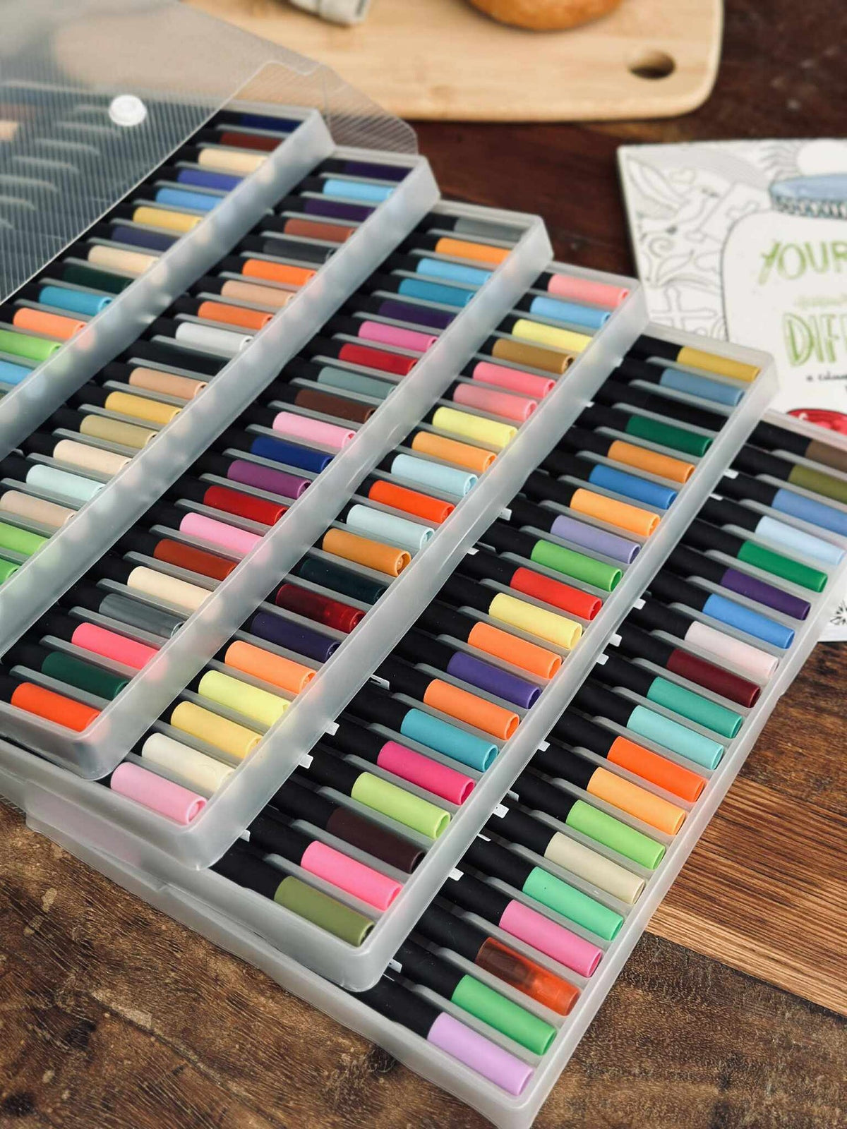 120 doppelseitige wasserbasierte Brushpens