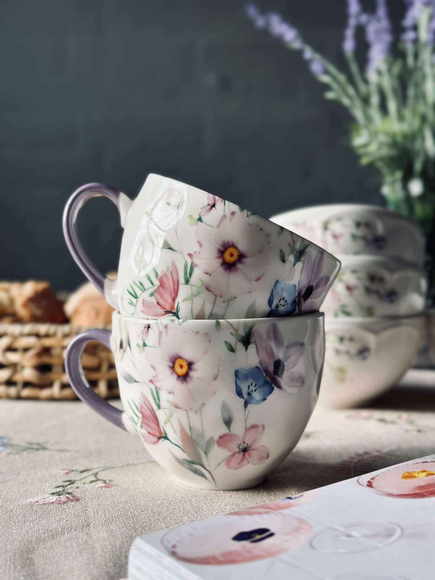 Becher Flora Lila