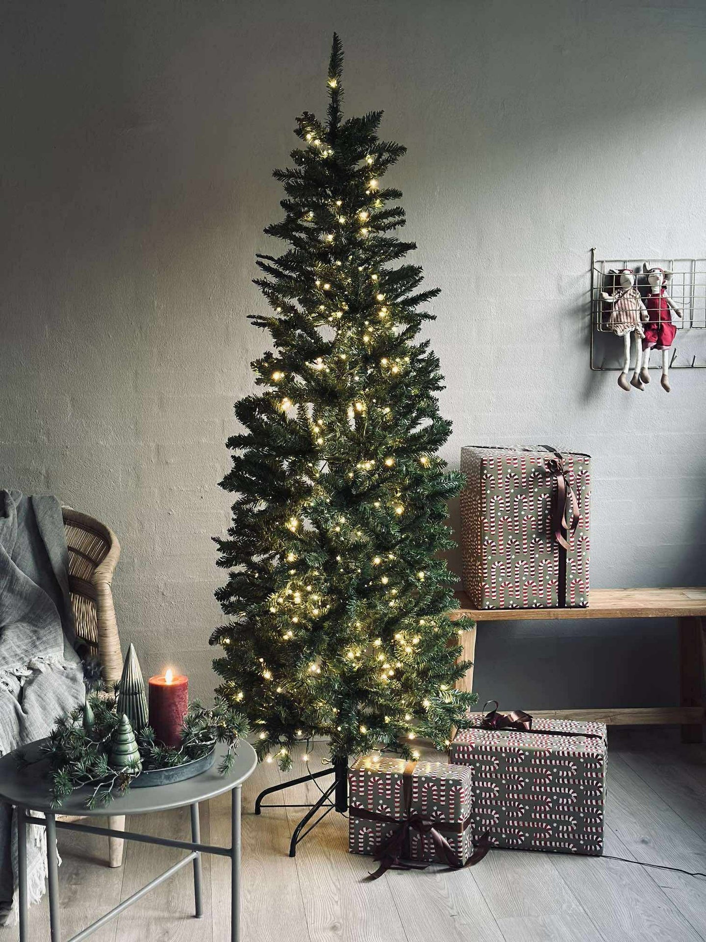 Weihnachtsbaum mit Lichterkette