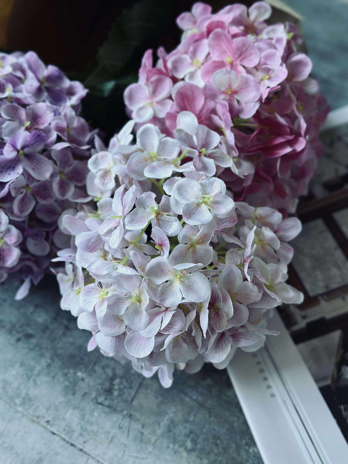 Strauß - Hortensie Pink / Lila