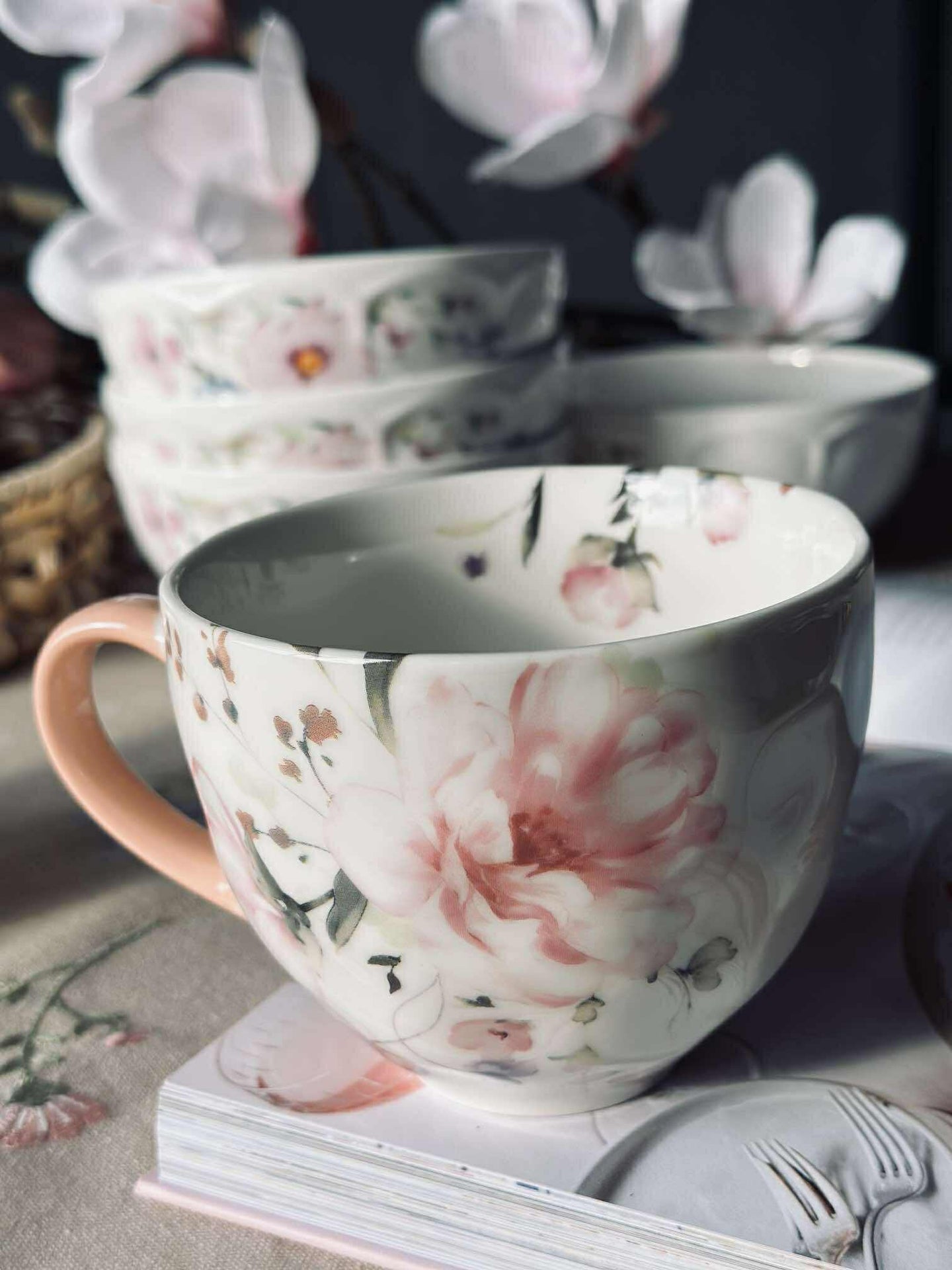 Becher Flora Rosa