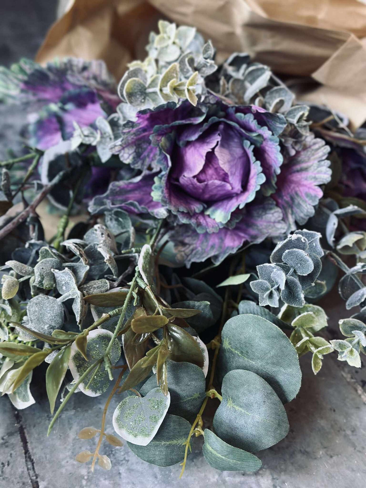 Bouquet - Grün / Lila