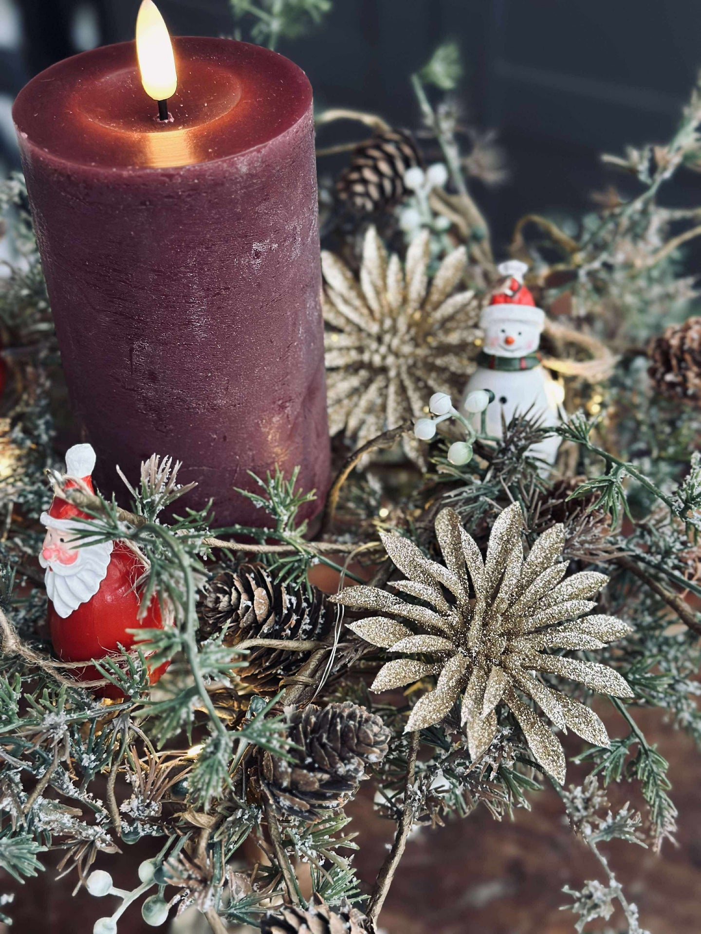 Deco-Blumen mit Glitzer - 4 Stk