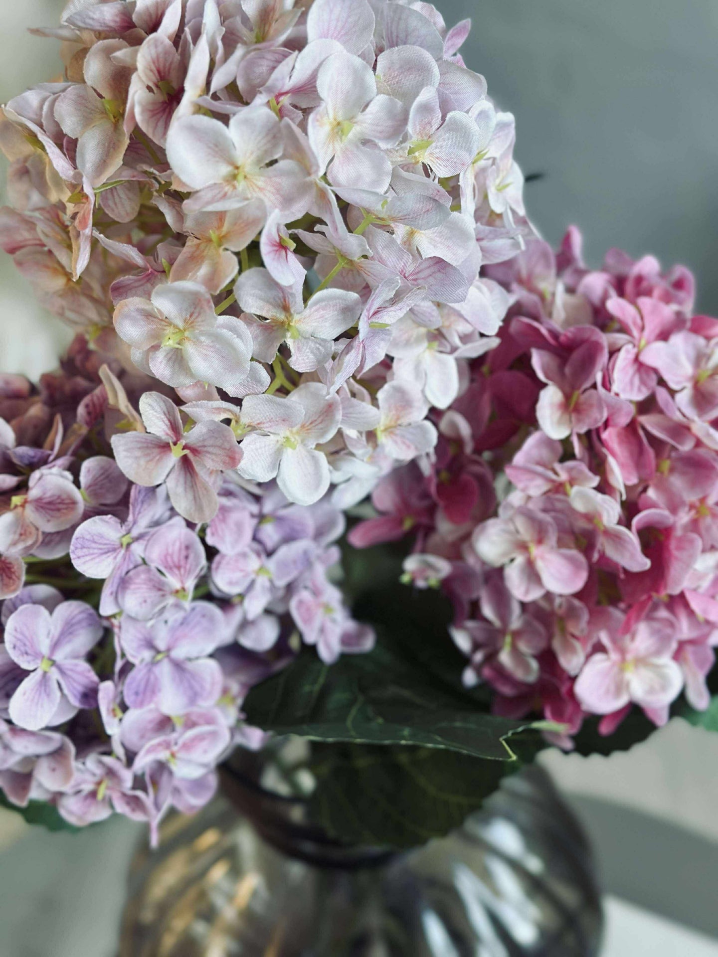Strauß - Hortensie Pink / Lila