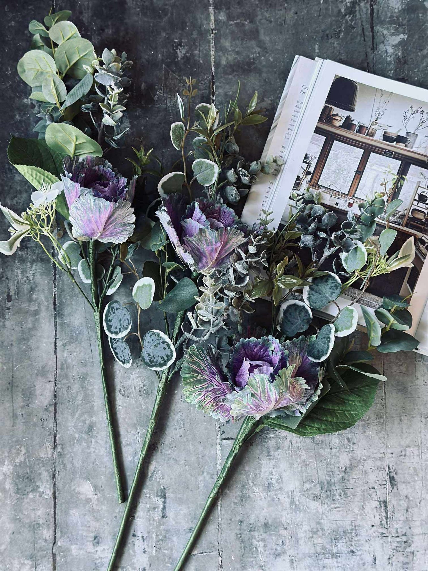 Bouquet - Grün / Lila