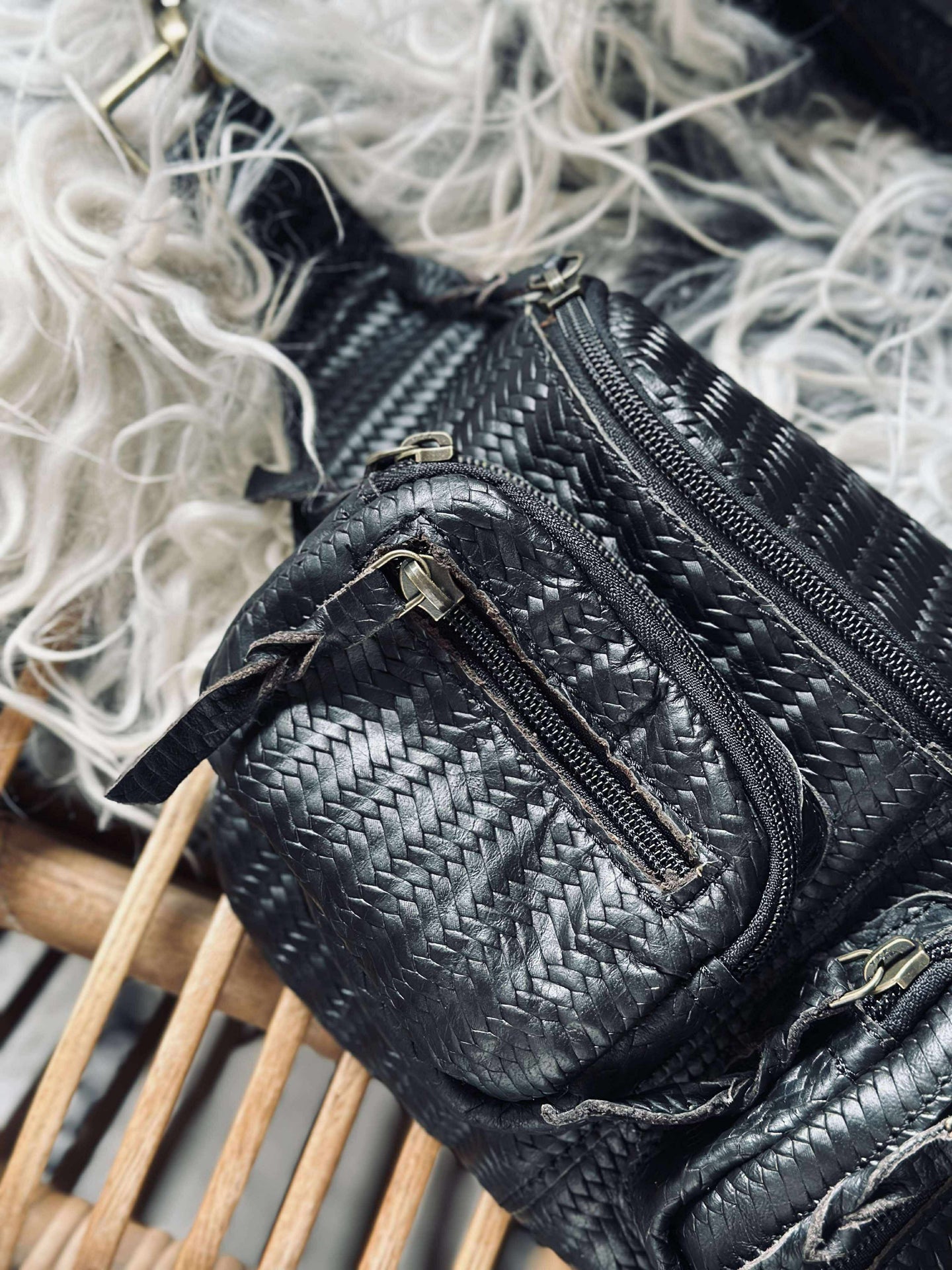 Gürteltasche Kaya - Schwarzes Geflecht