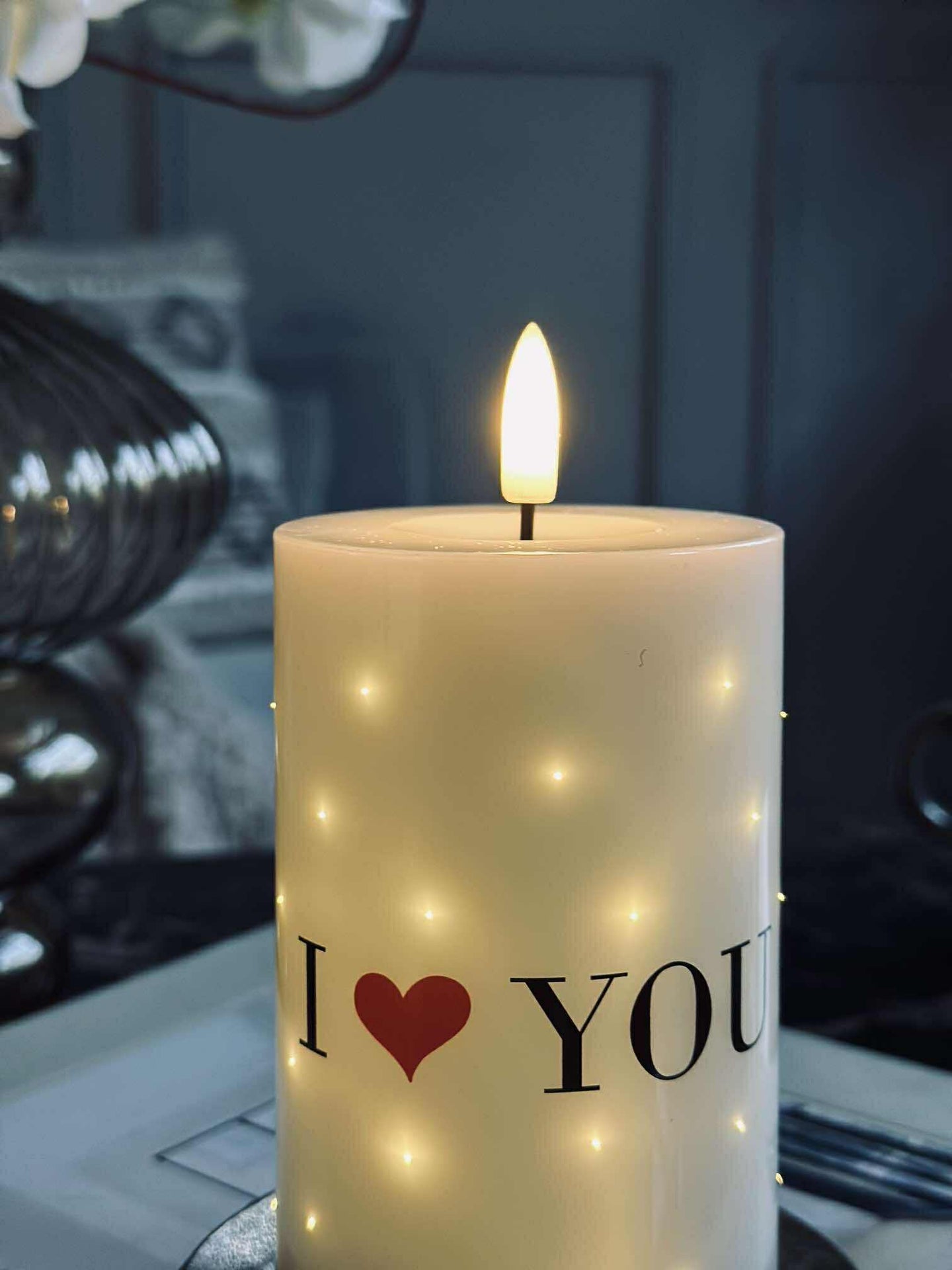 LED-Blockkerze TWINKLE - Love