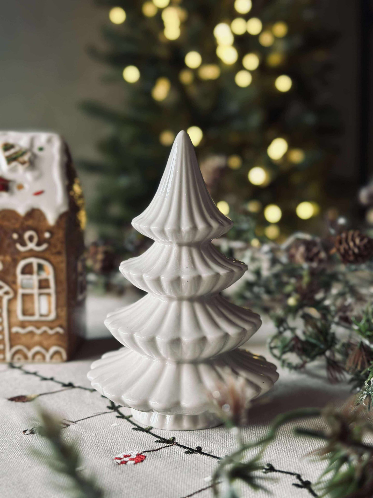 Weihnachtsbaum - Weißes Porzellan