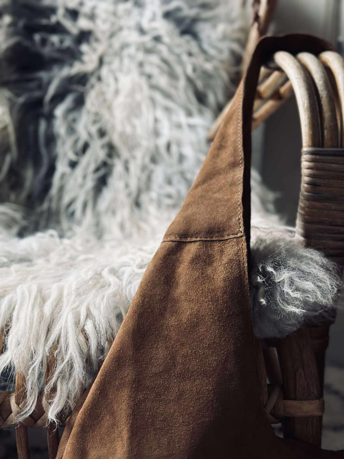 Shopper Wildleder - Caramel