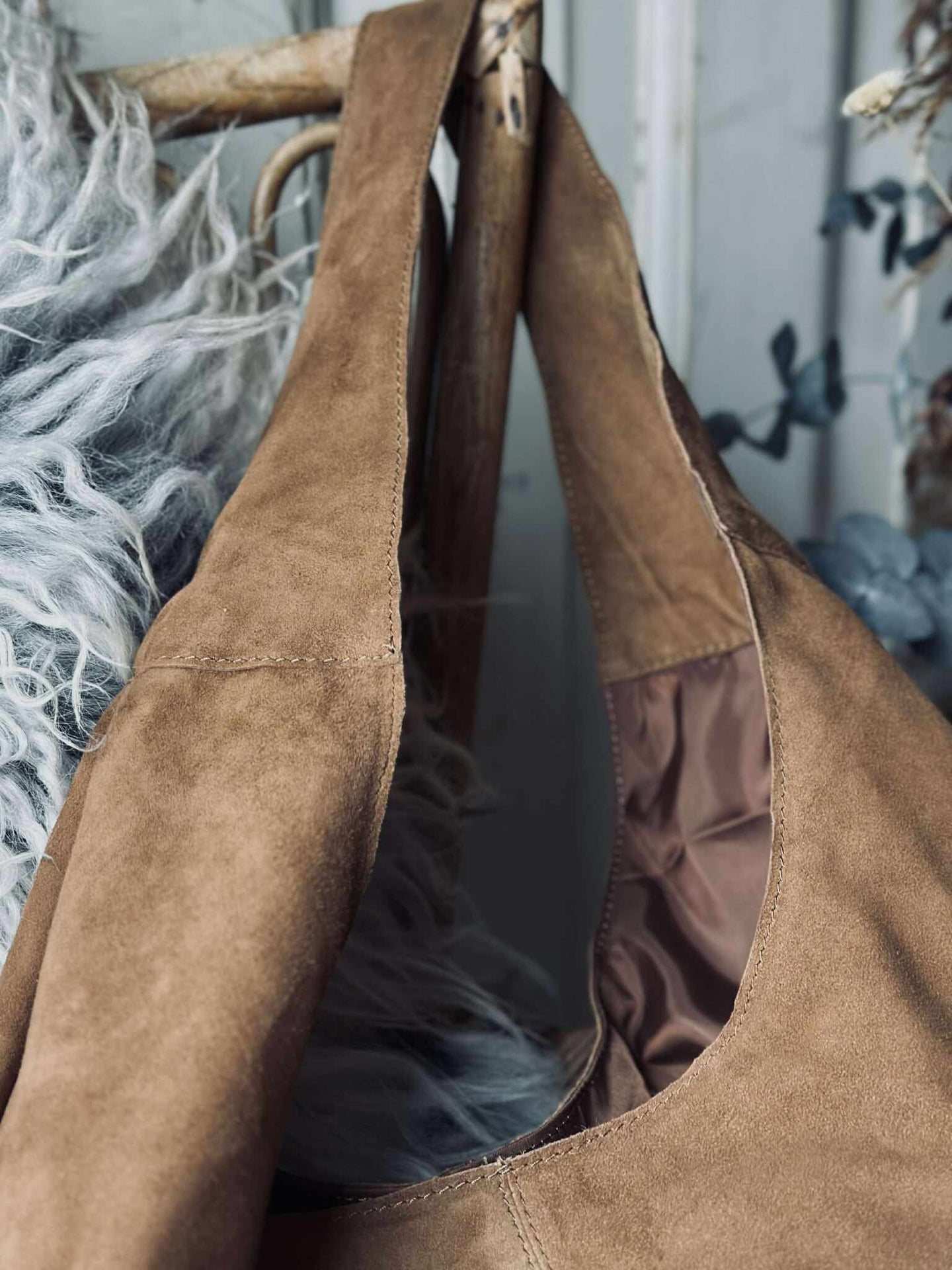 Shopper Wildleder - Caramel