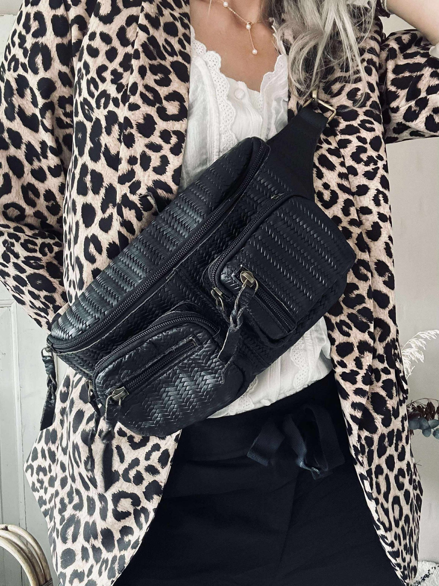 Gürteltasche Kaya - Schwarzes Geflecht