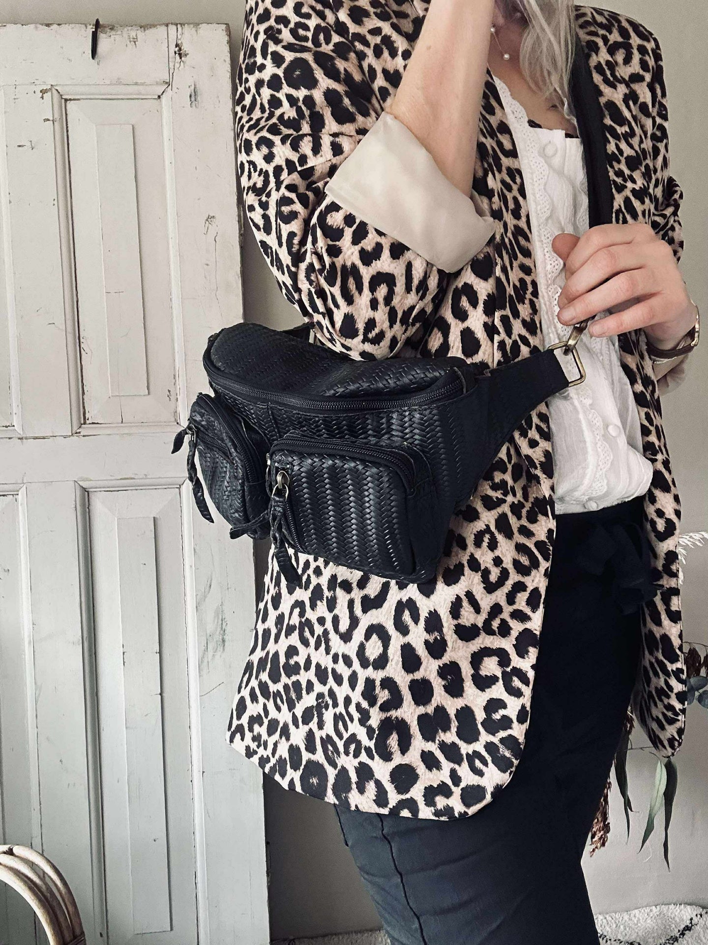 Gürteltasche Kaya - Schwarzes Geflecht