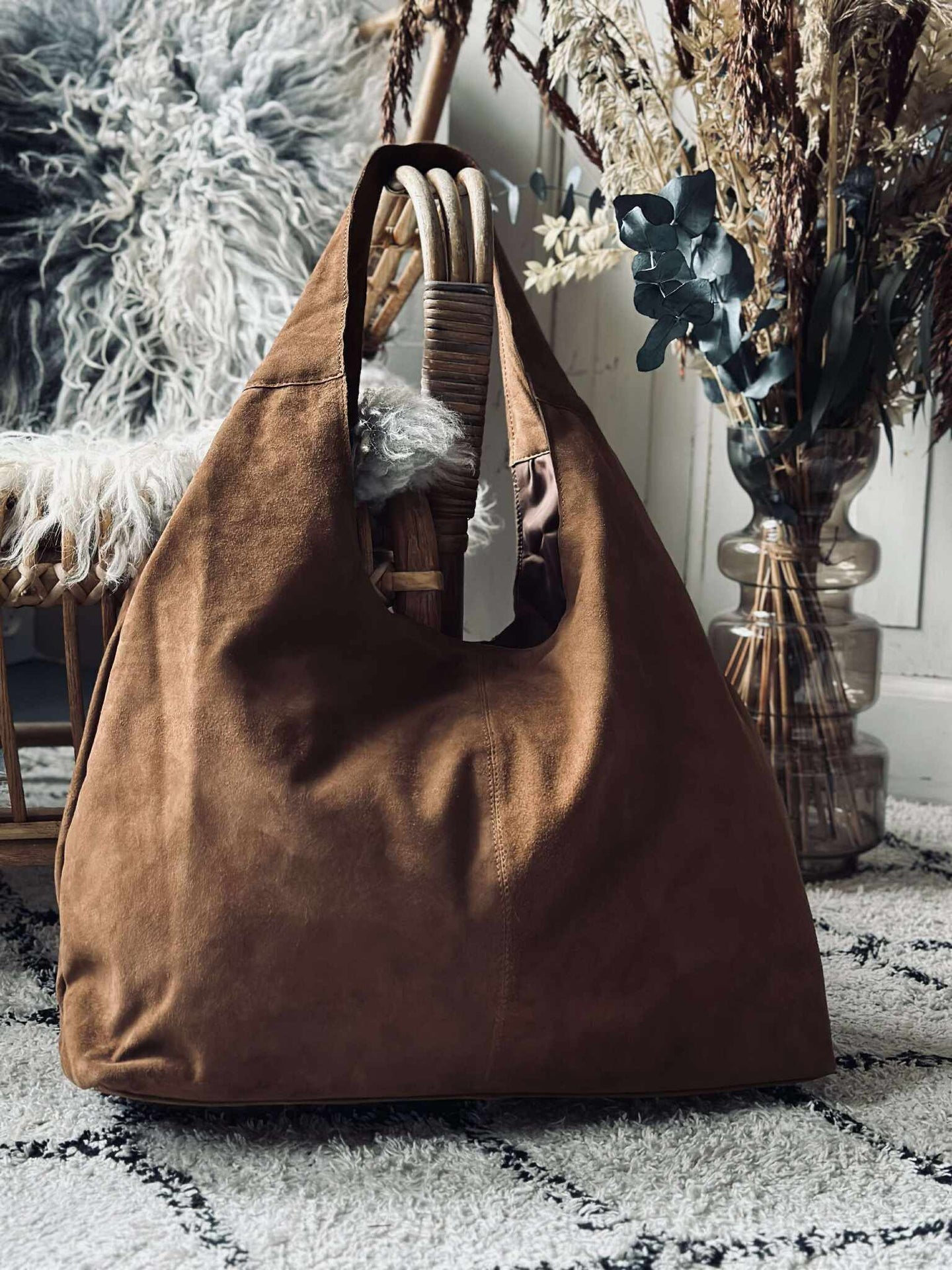 Shopper Wildleder - Caramel