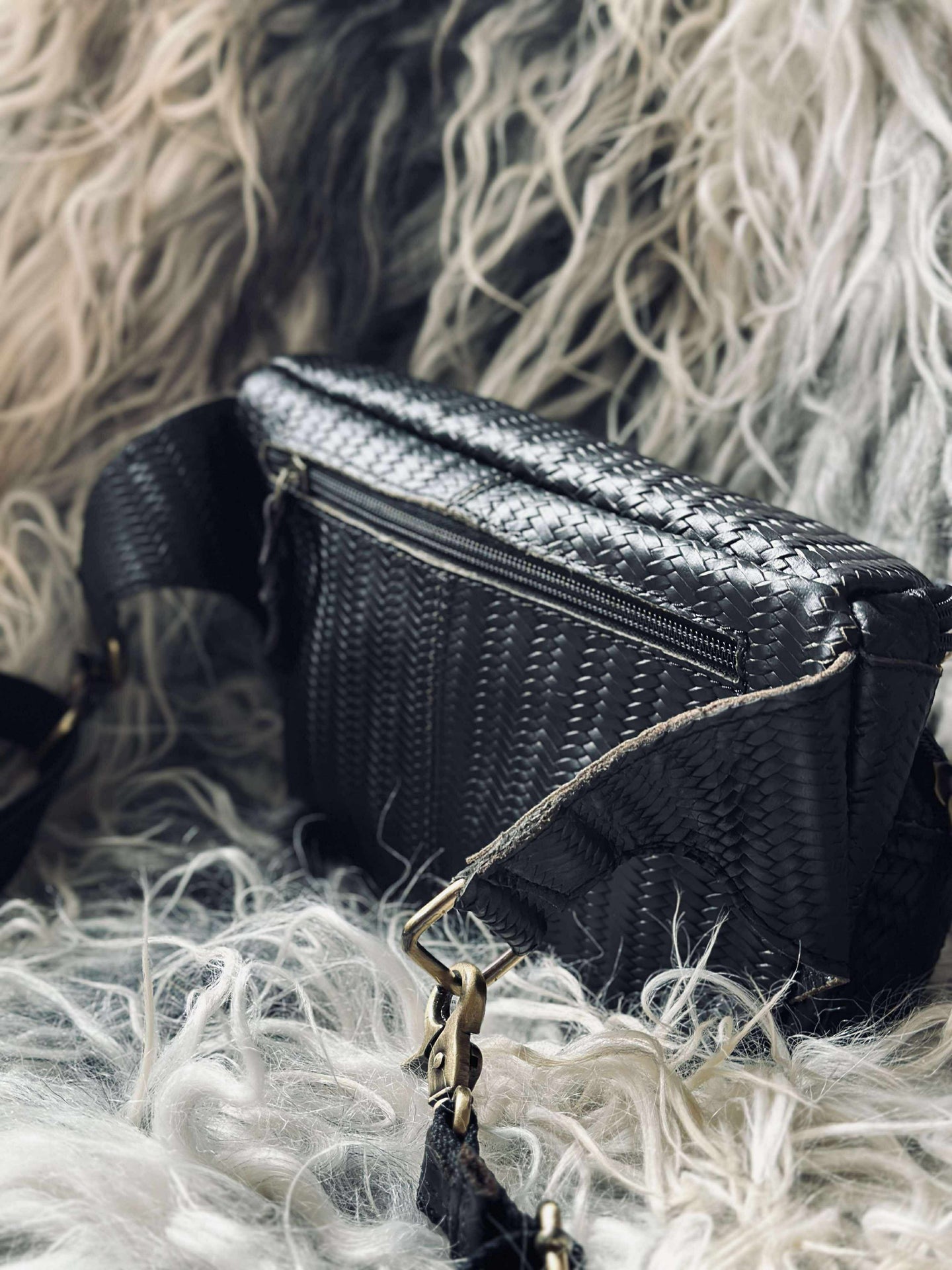 Gürteltasche Kaya - Schwarzes Geflecht