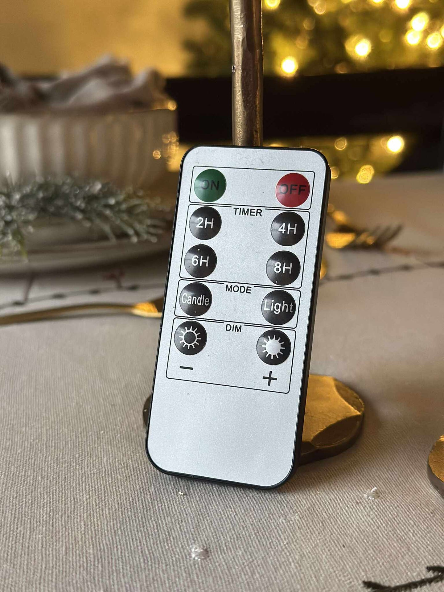 LED Stabkerzen 2 Stk - Weihnachtsbaum Gold