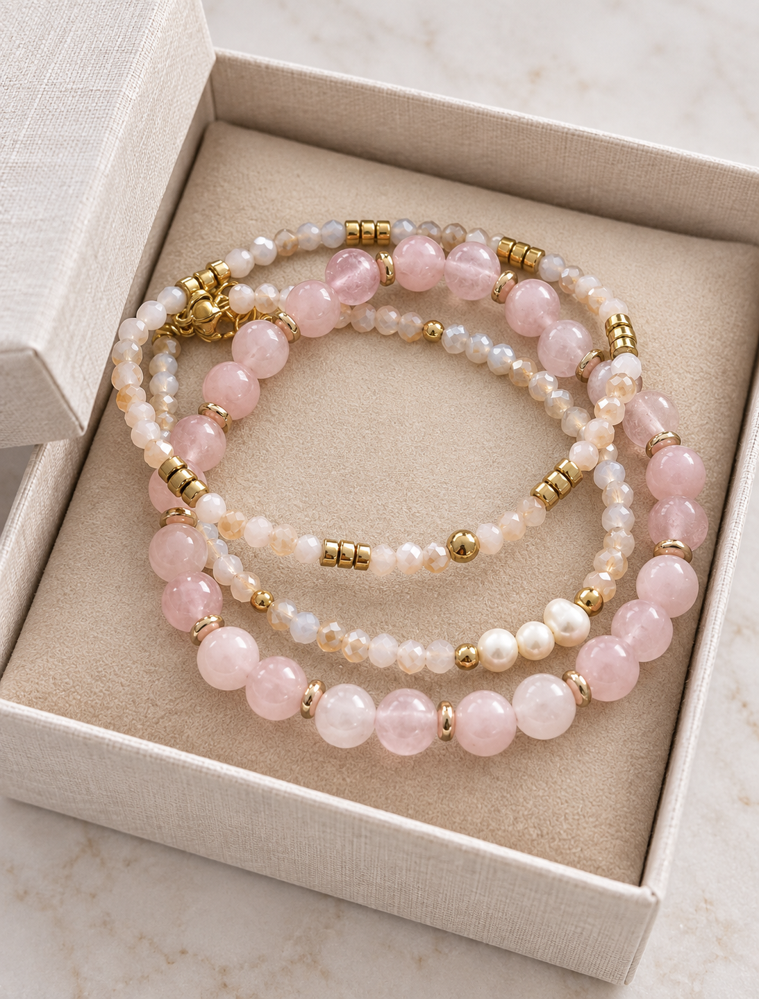 Armband GISELE Rose – Set mit 3 Stk