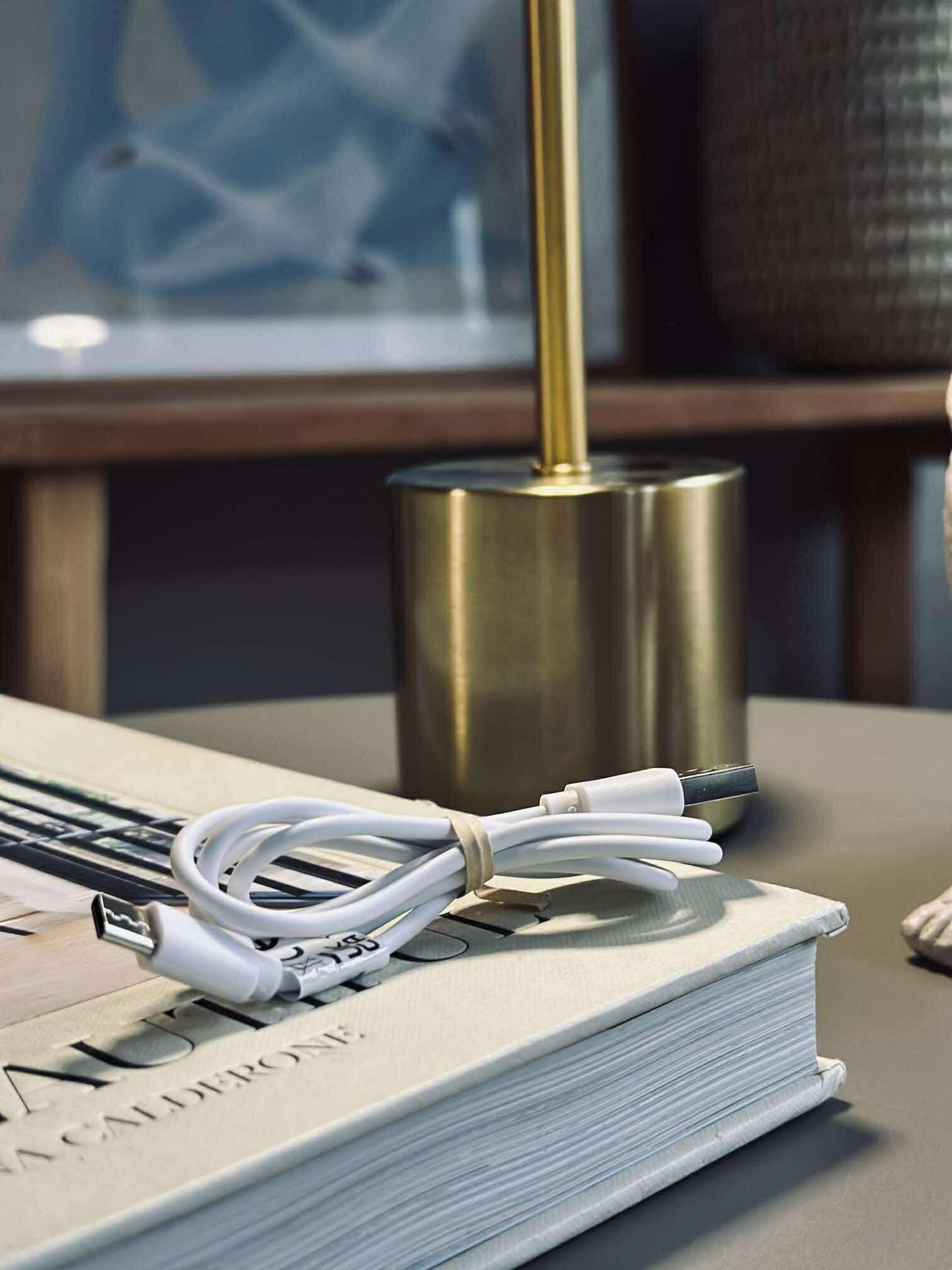 LED-Tischlampe KELLY Gold - wiederaufladbar